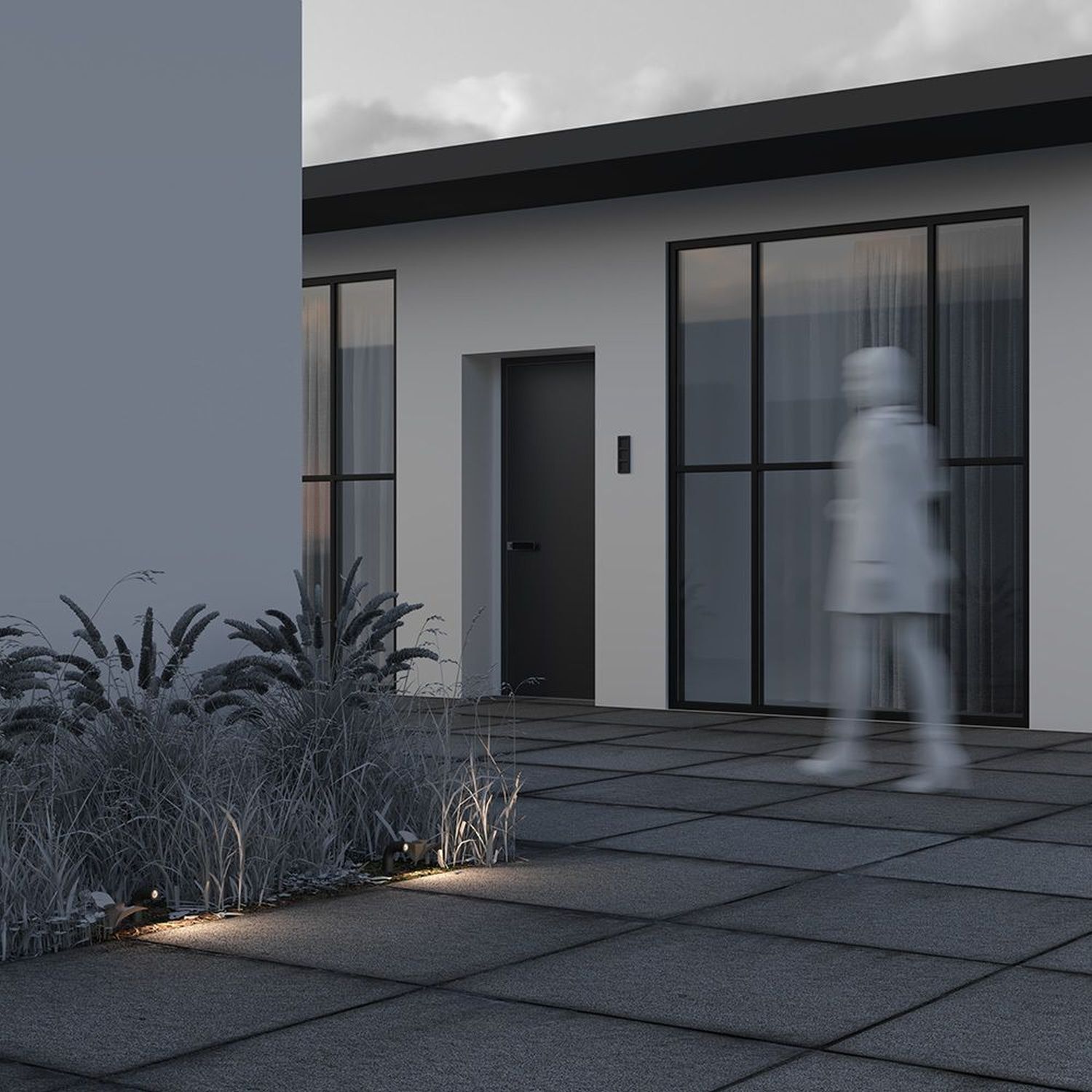 LED Wegeleuchte Edelstahl Graphit IP65 9,5 cm 3000 K haus, fassade, front-entrance, glasfenster, gartenbeleuchtung