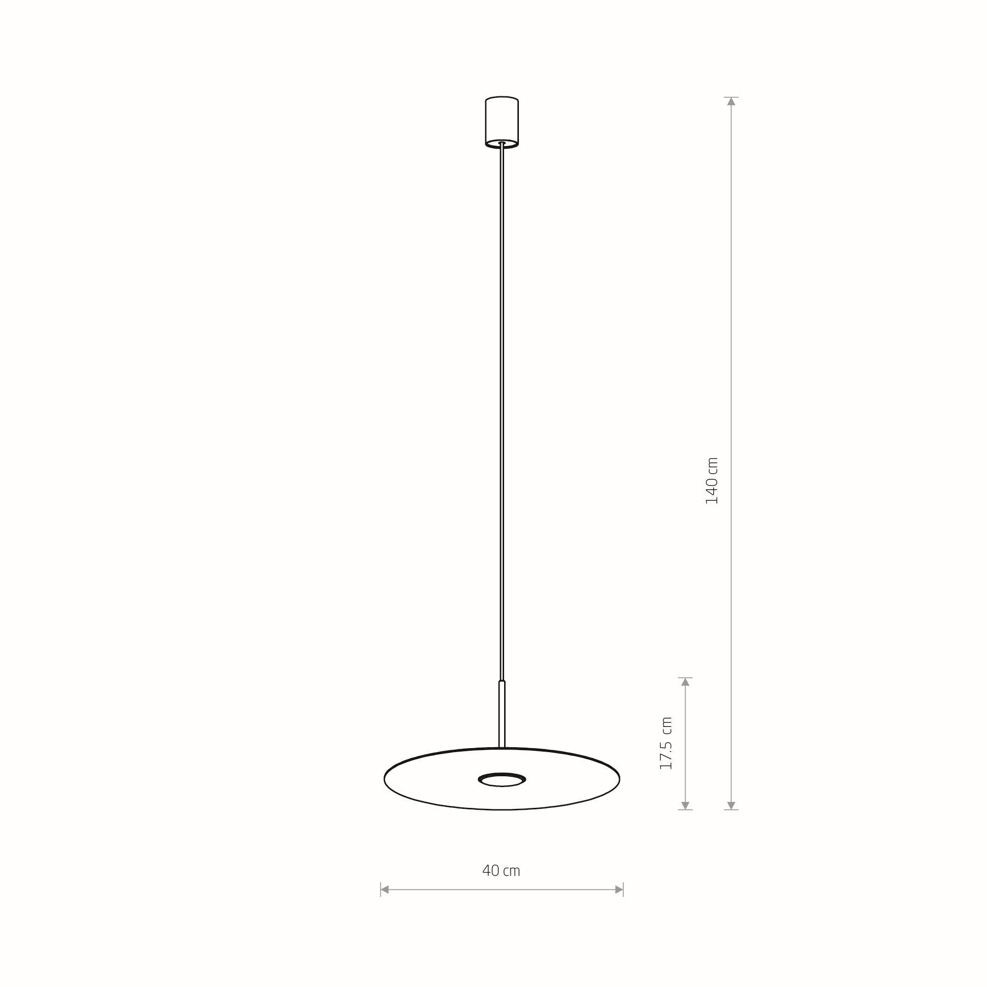 Moderne Pendelleuchte Stahl GX53 rund Ø40 cm Schwarz Pendelleuchte, Lampe, Deckenleuchte, Kreis, 40cm