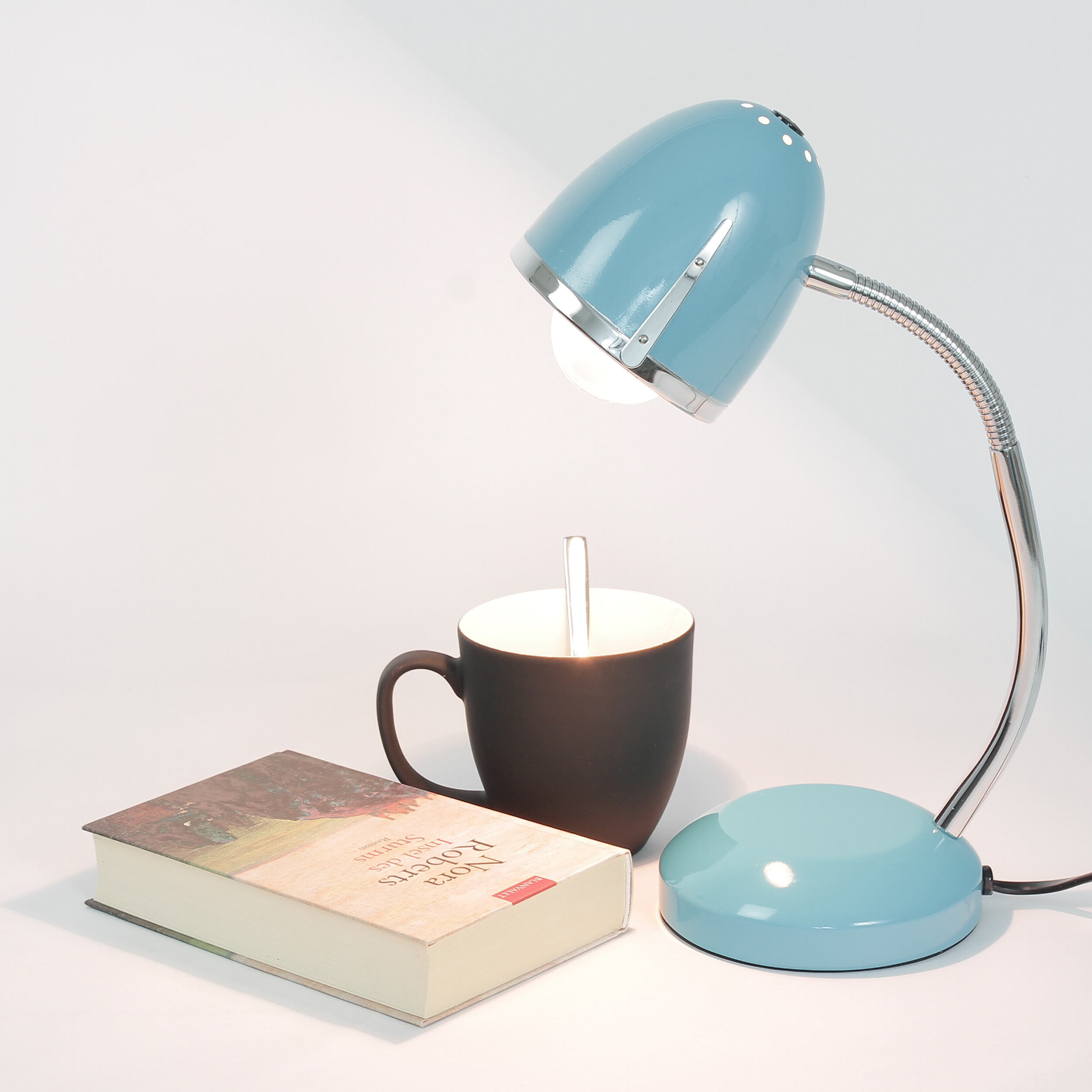 Lampe de bureau bleue design rétro