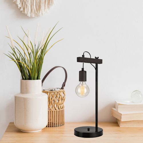 Lampe de table en bois noir polyvalent 56cm AMIDA