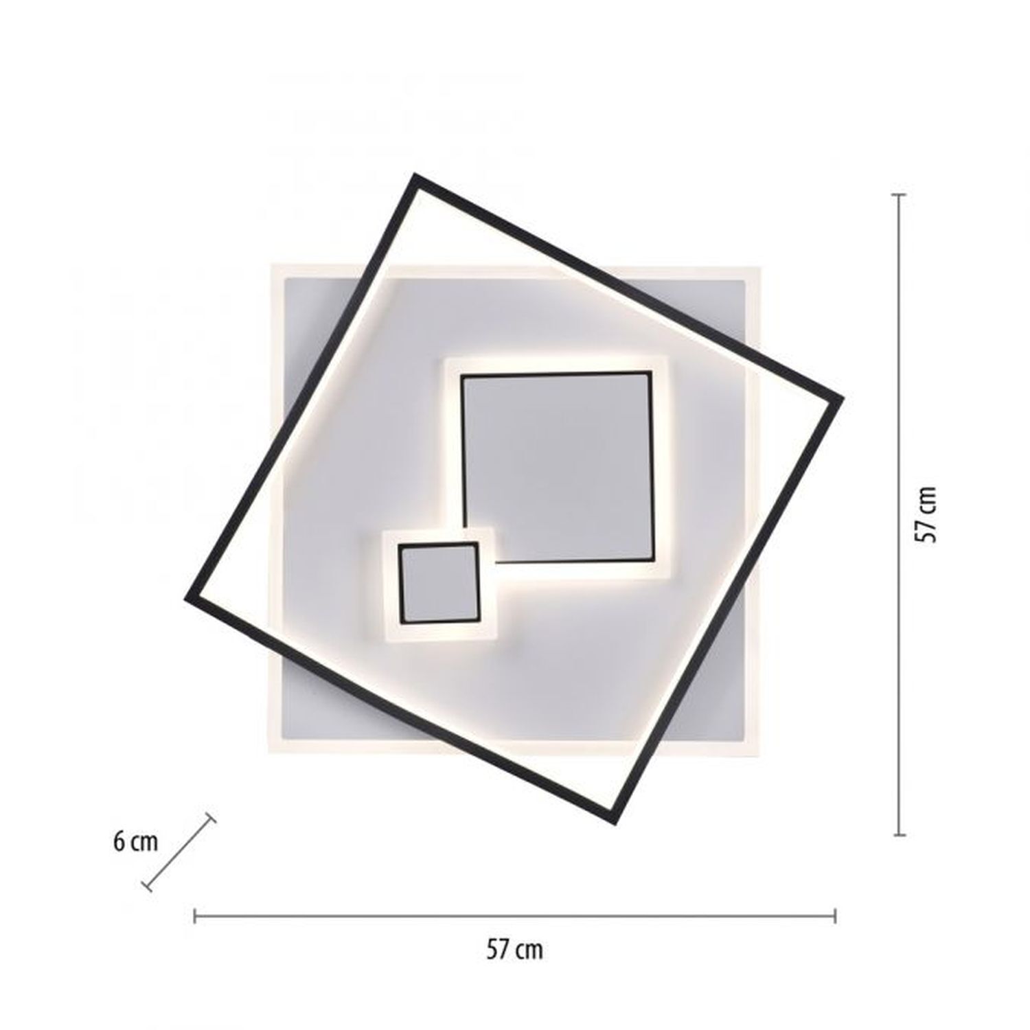 LED Deckenlampe Weiß Schwarz warmweiß 3000 K 4900 lm Elektrisches Gerät, Schalter
