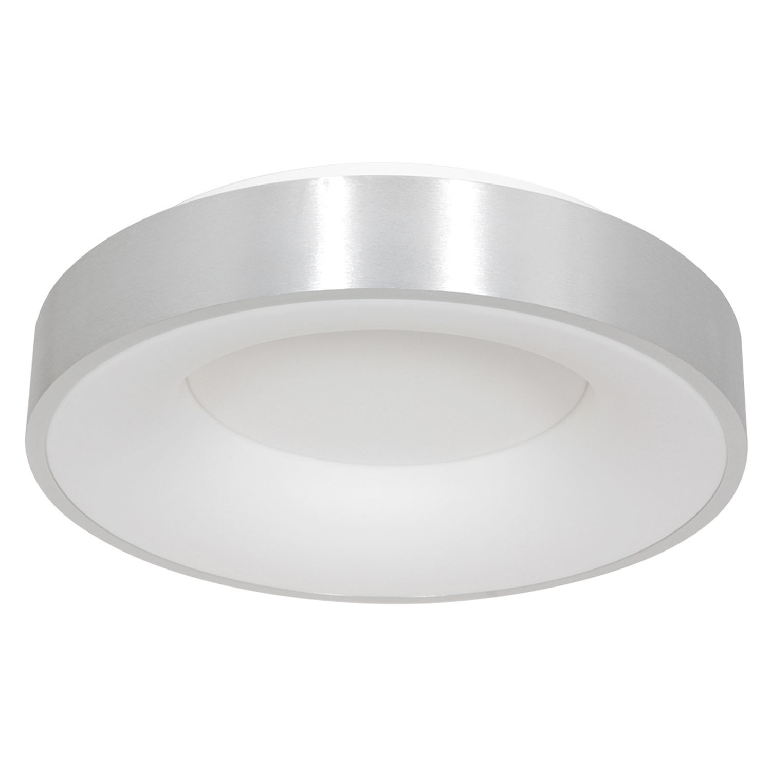 Plafonnier LED métal plastique argenté blanc 2700 K