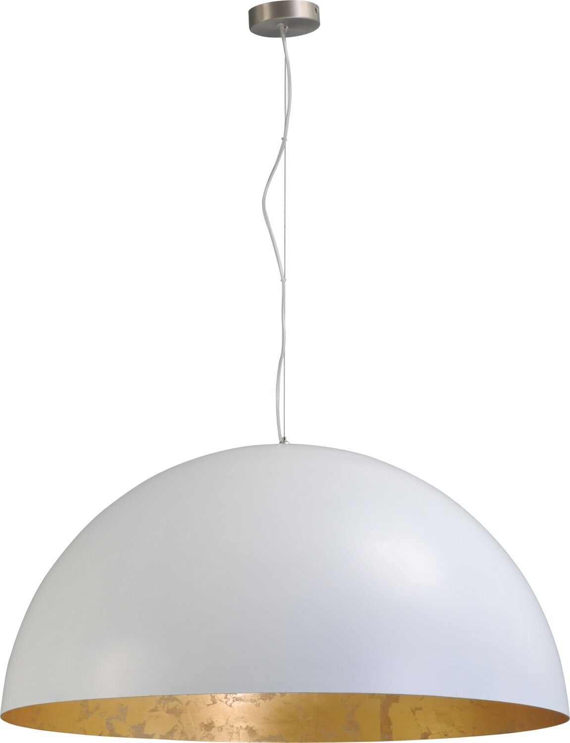 Suspension XXL Ø80cm Blanc Or Premium LARINO