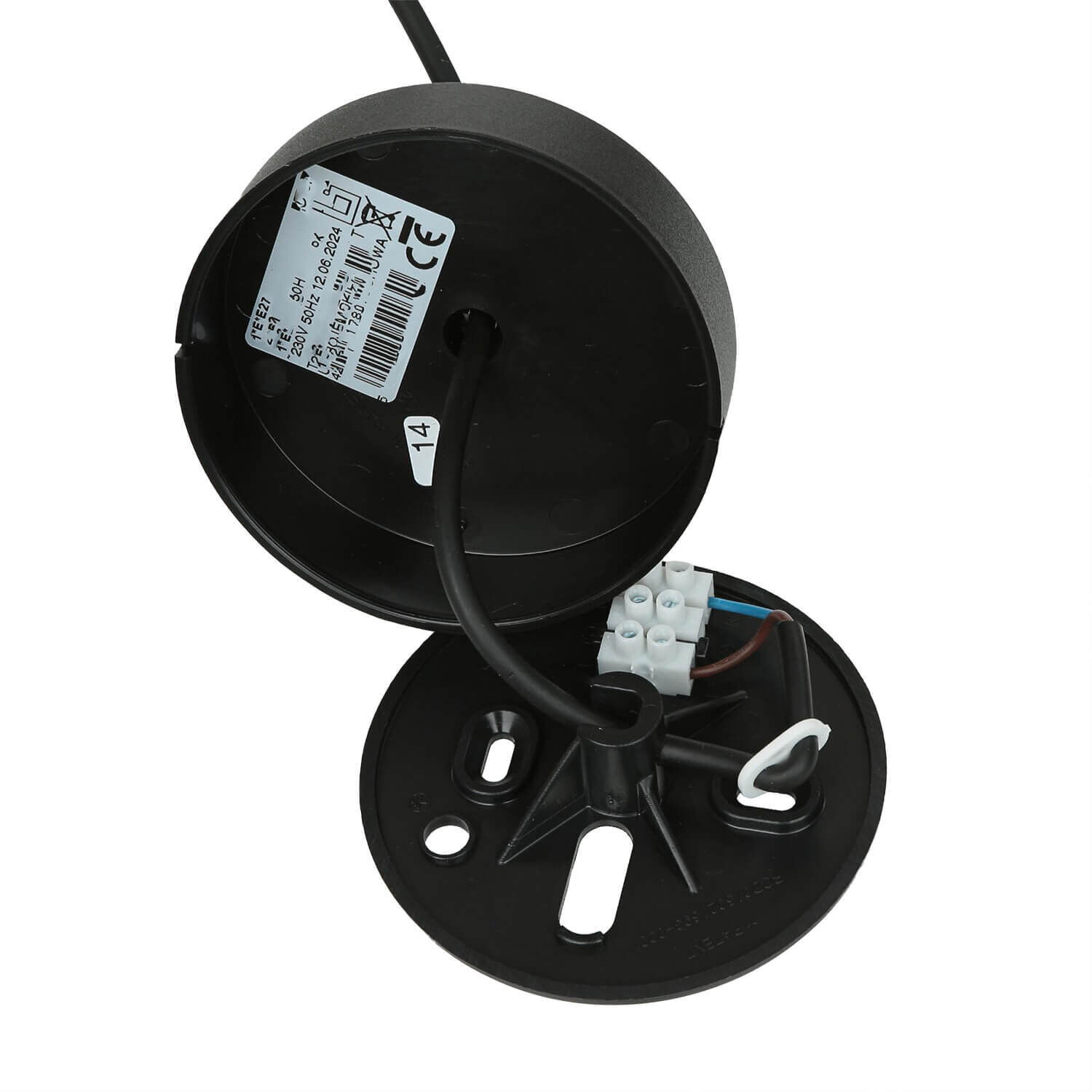 Lampe à suspendre en noir Boule Salle à manger Lampe E27