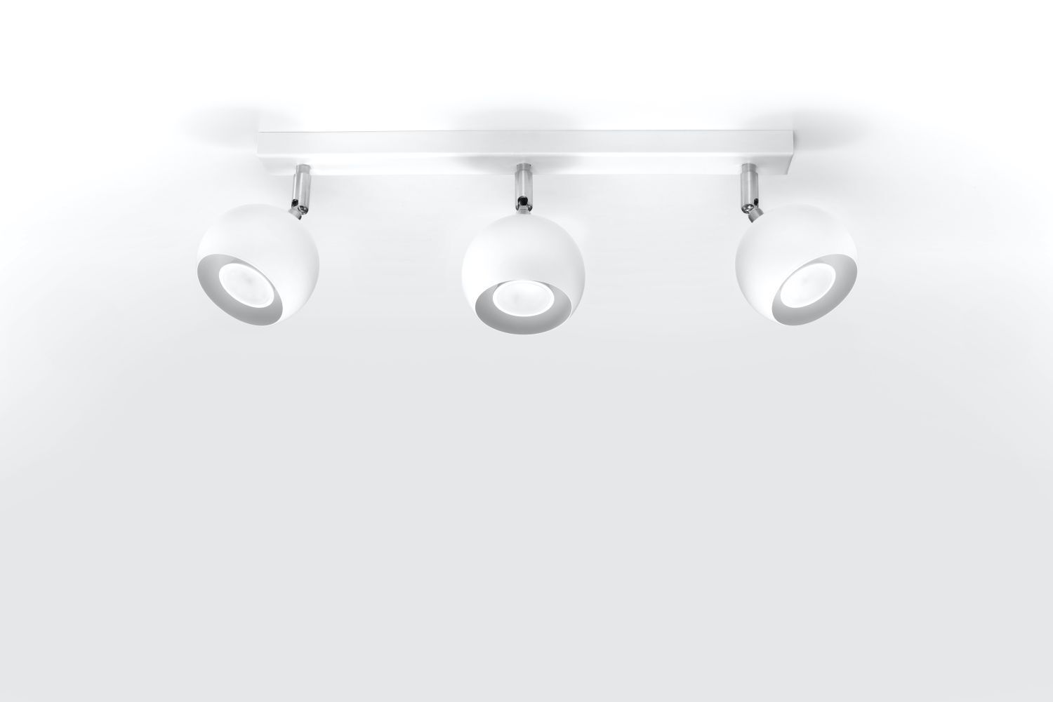 Spot de plafond rétro blanc 3x GU10 L:45cm Lampe de plafond