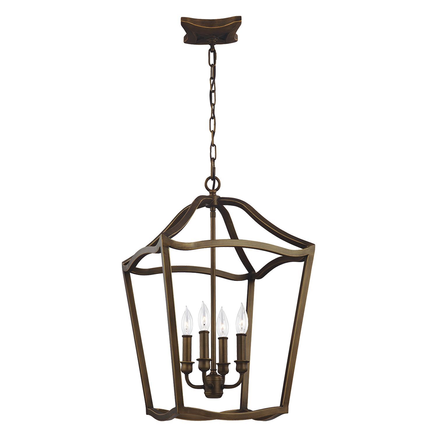 Lampe à suspendre Vintage Rustique en laiton antique NADICIA