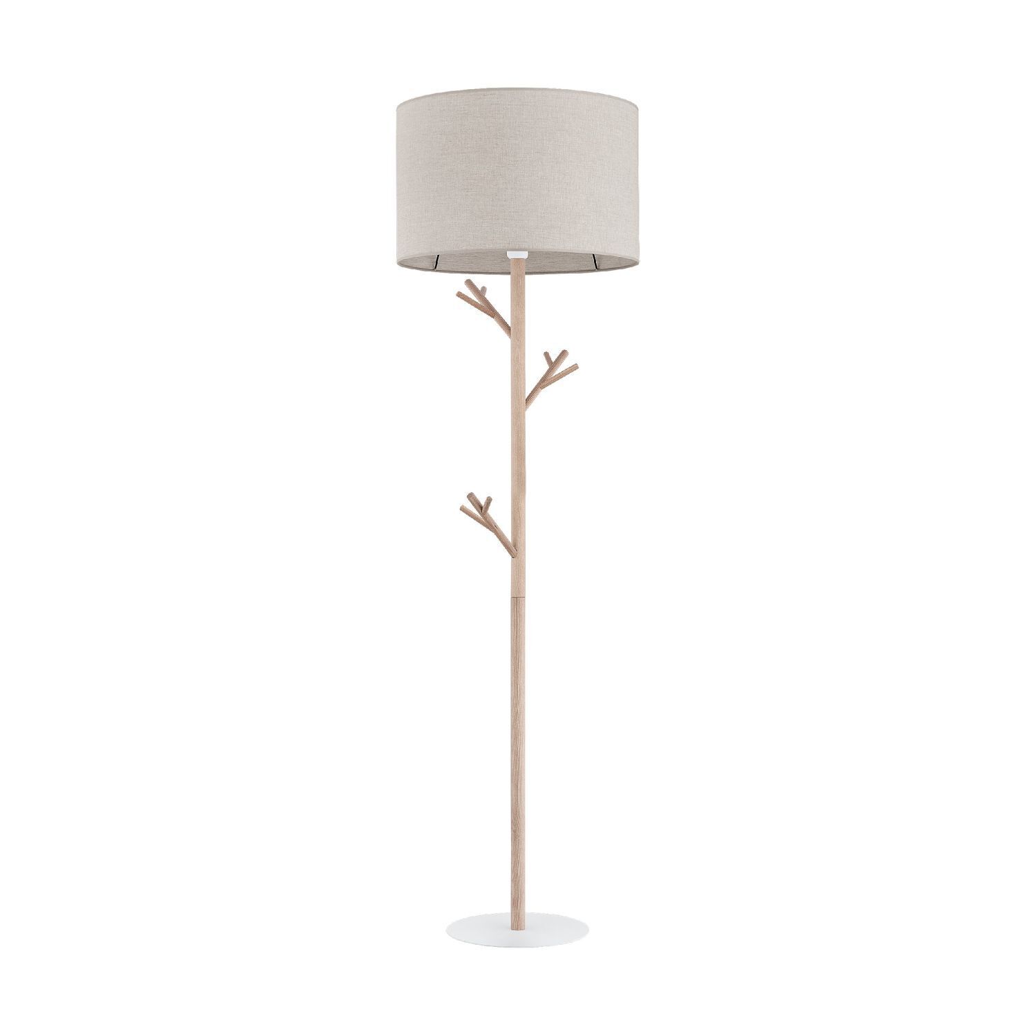 Lampadaire Salon 170 cm Scandinave Bois Lin E27