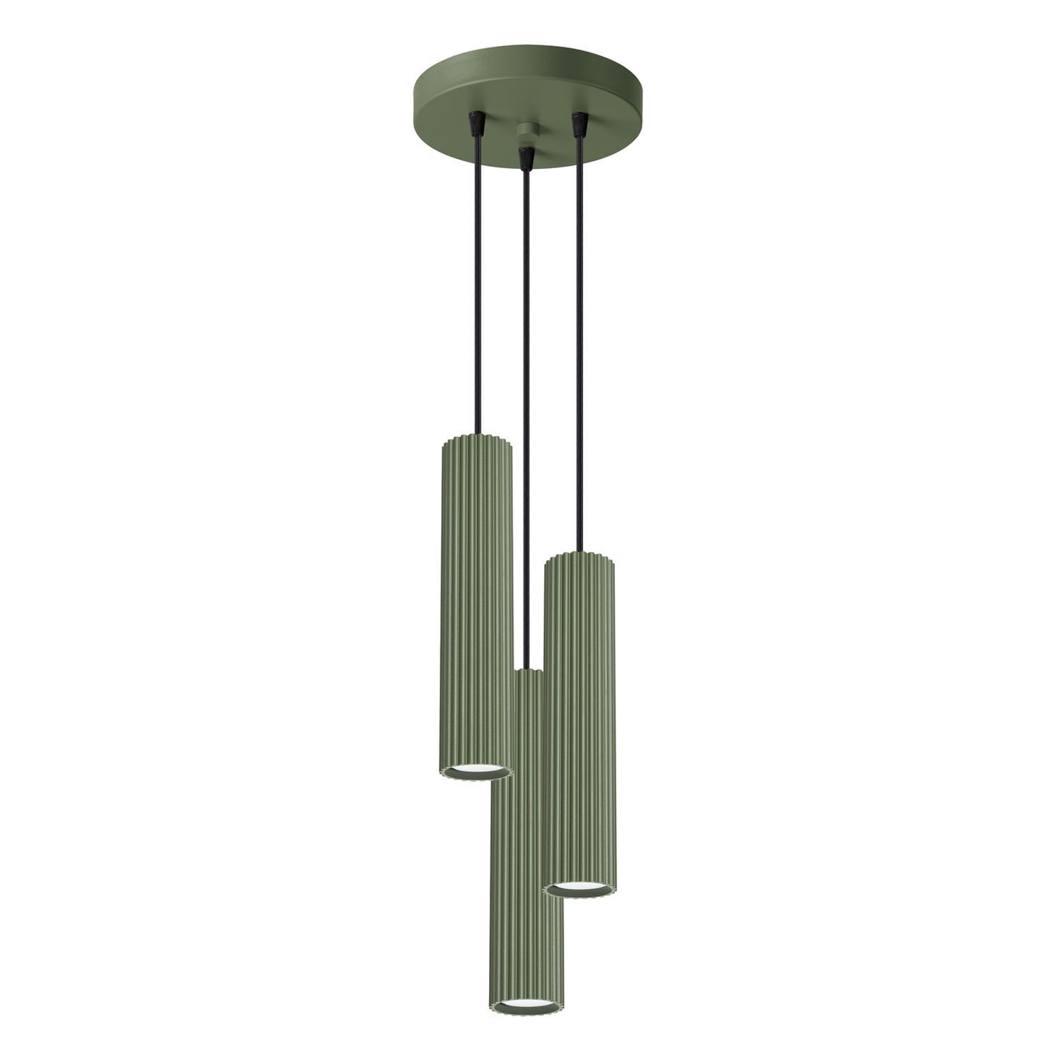 Suspension réglable H : max. 108 cm Vert 3-flamme GU10 Musikinstrument, Glockenspiel