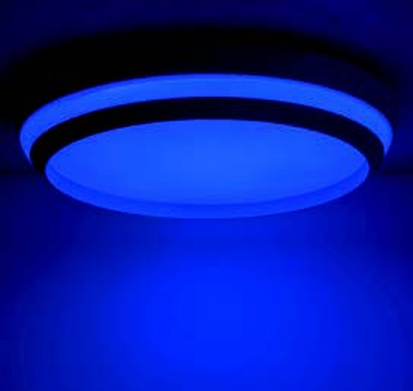 Applique LED aluminium noir RGB Bluetooth Ø35 cm