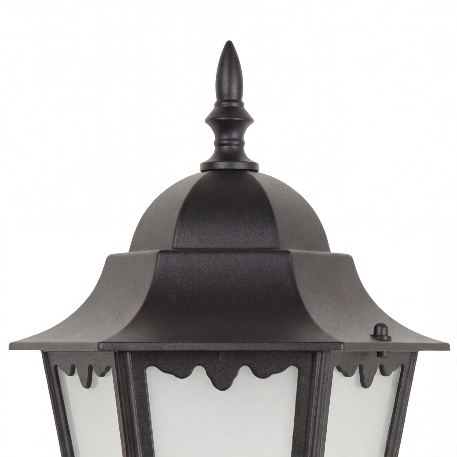 le51582-wegeleuchte-gartenlaterne-terrasse-garten-auffahrt-aussen-metall-kunststoff-matt-klassisch-rustikal-schwarz-04 Dachlampe, Außenleuchte, Laterne, Metall, Schwarz