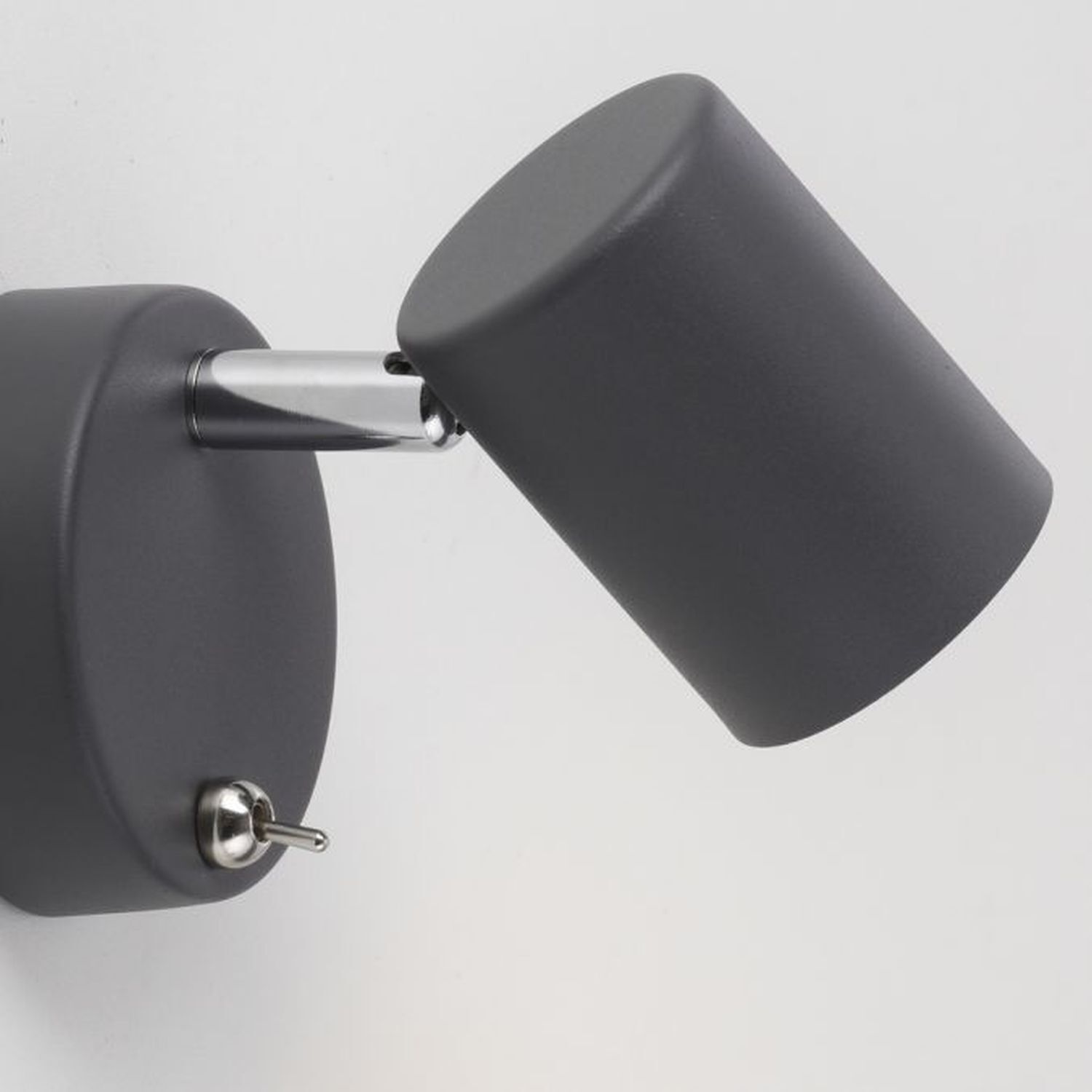 Projecteur mural mobile Noir Interrupteur GU10 P:12 cm Lampe