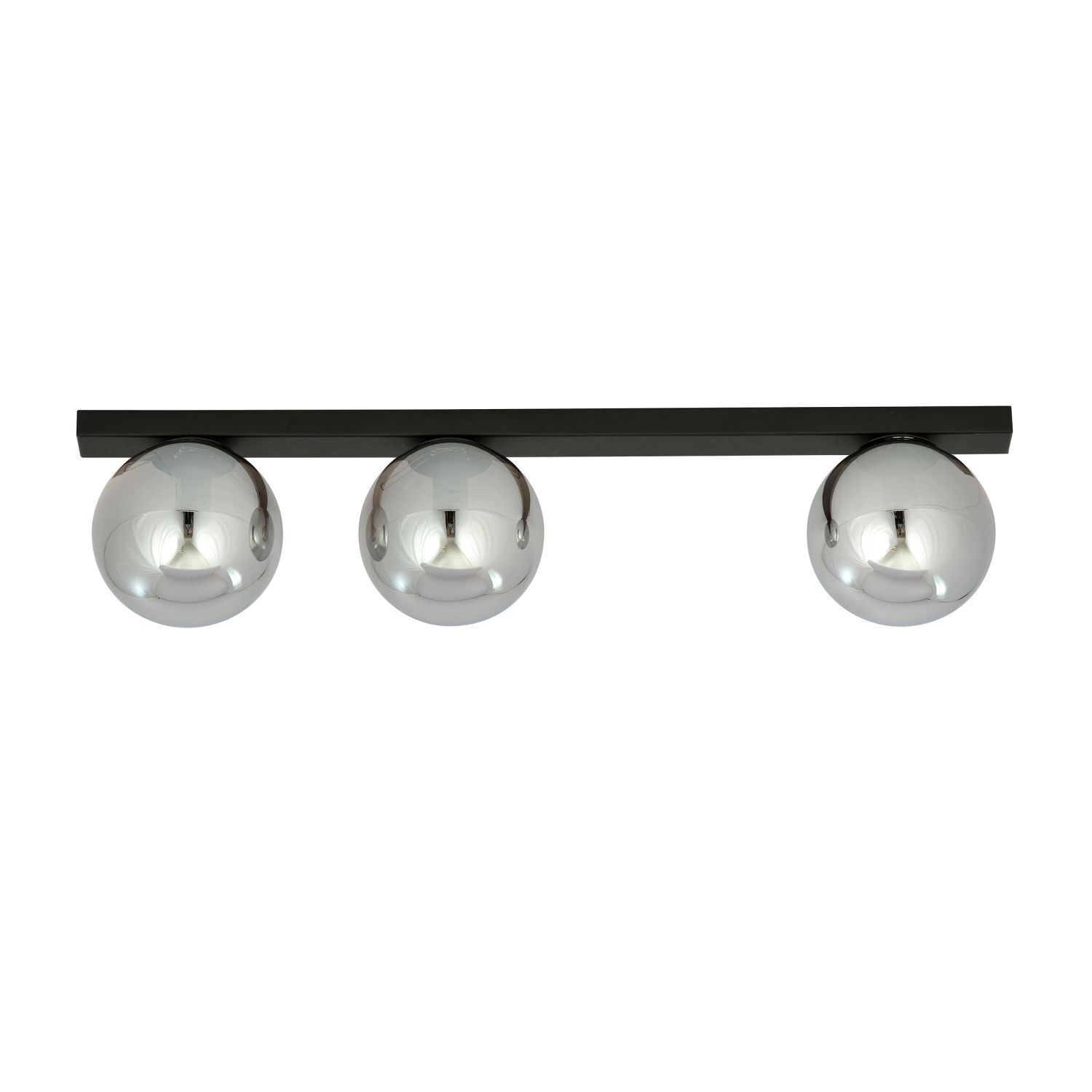 Plafonnier 3 flammes 70 cm verre fumé métal E14 IRENE