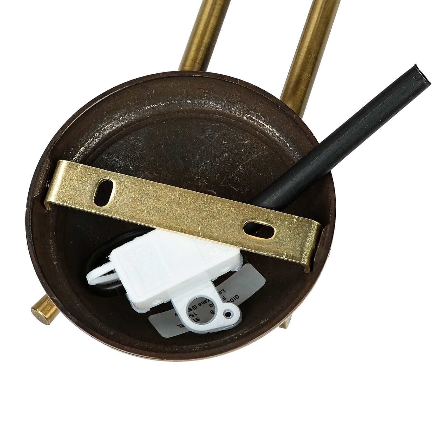 Bilderleuchte Bronze Hell aus Echt-Messing 30cm Adapter, Elektronik