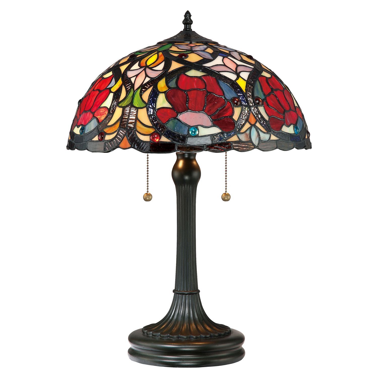 Lampe de table FARFALLA 8 verre coloré 58cm Lampe Tiffany