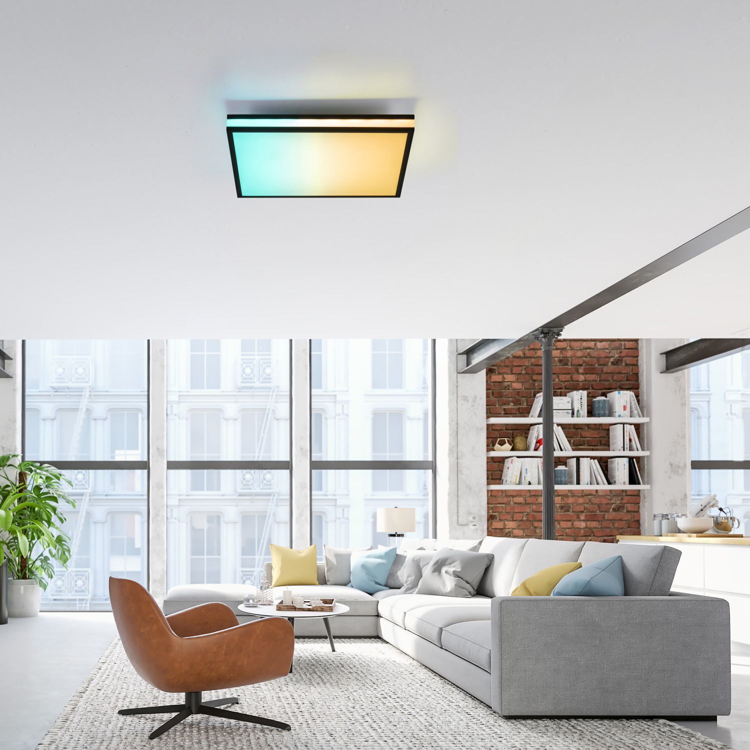 Lampe de plafonnier LED dimmable 2700-5000 K L:45 cm faible éblouissement