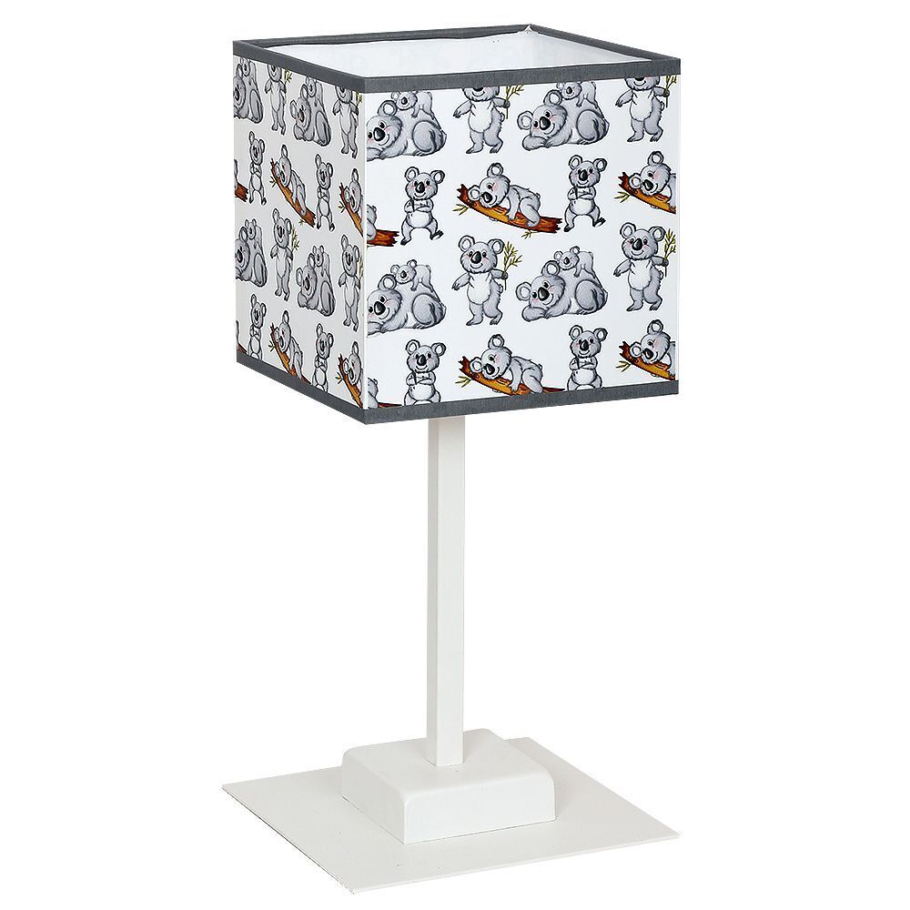 Lampe de table carrée pour enfants E27 multicolore