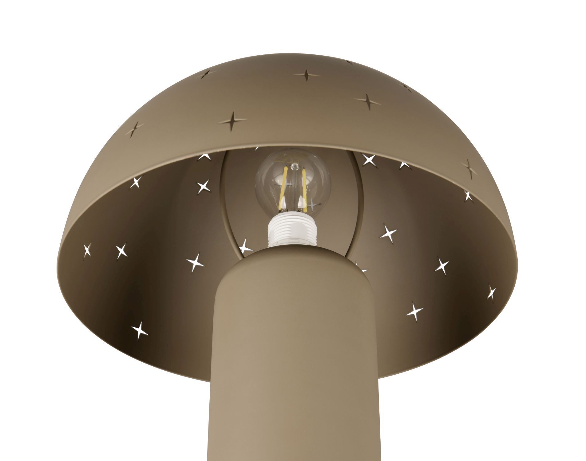 Lampe de table stylée Taupe Métal E14 32,5 cm Étoiles Lampe, Beleuchtung