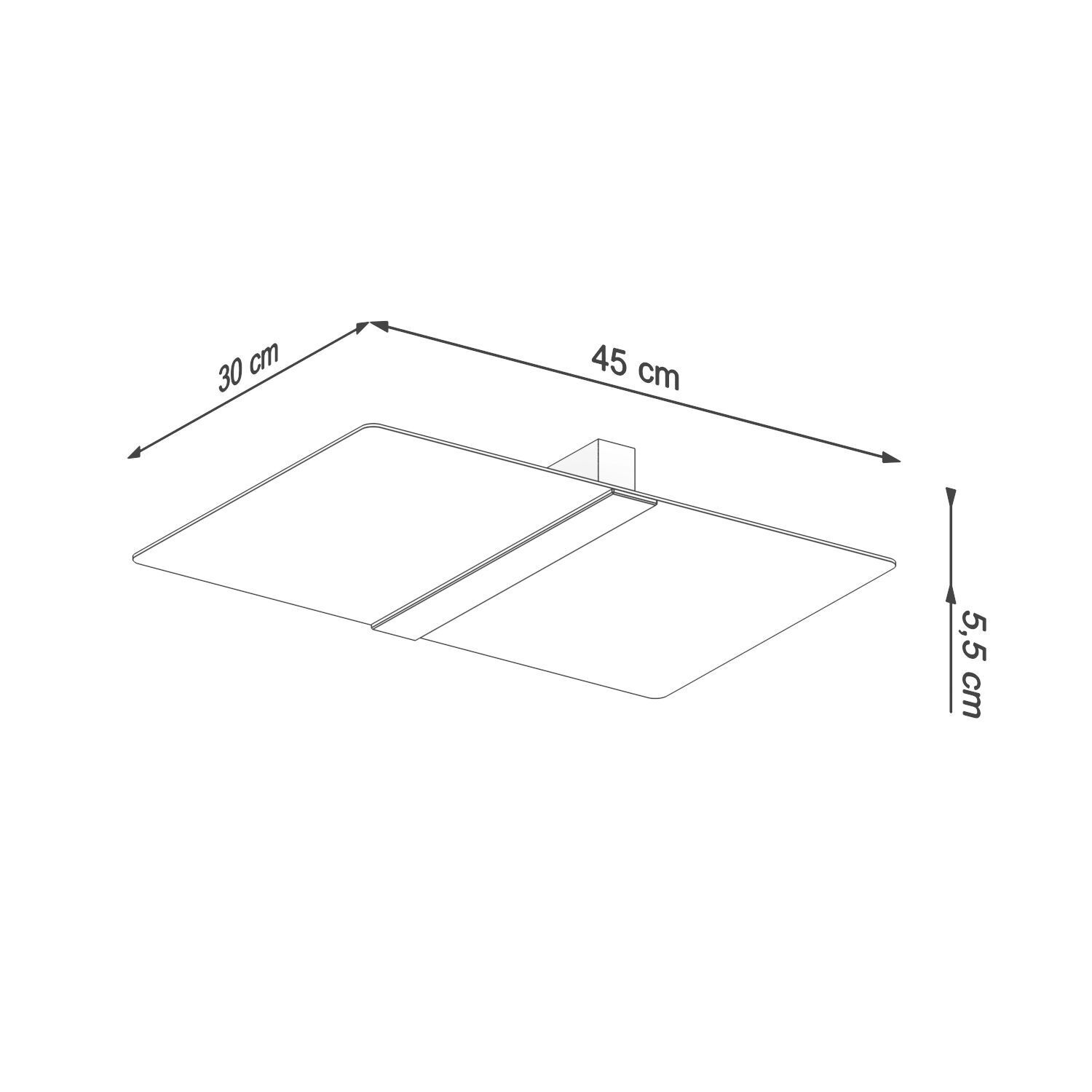Plafonnier blanc chrome verre métal faible éblouissement plat