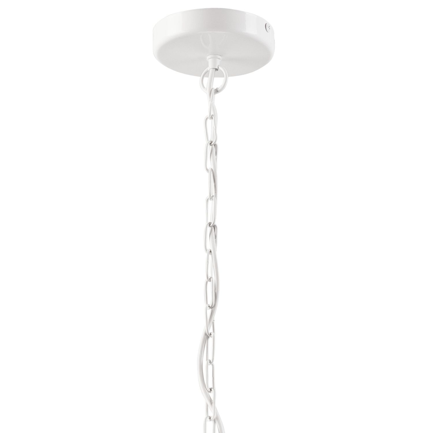 Suspension Blanc 5 flammes E27 Métal Rustique Ø 35,5 cm