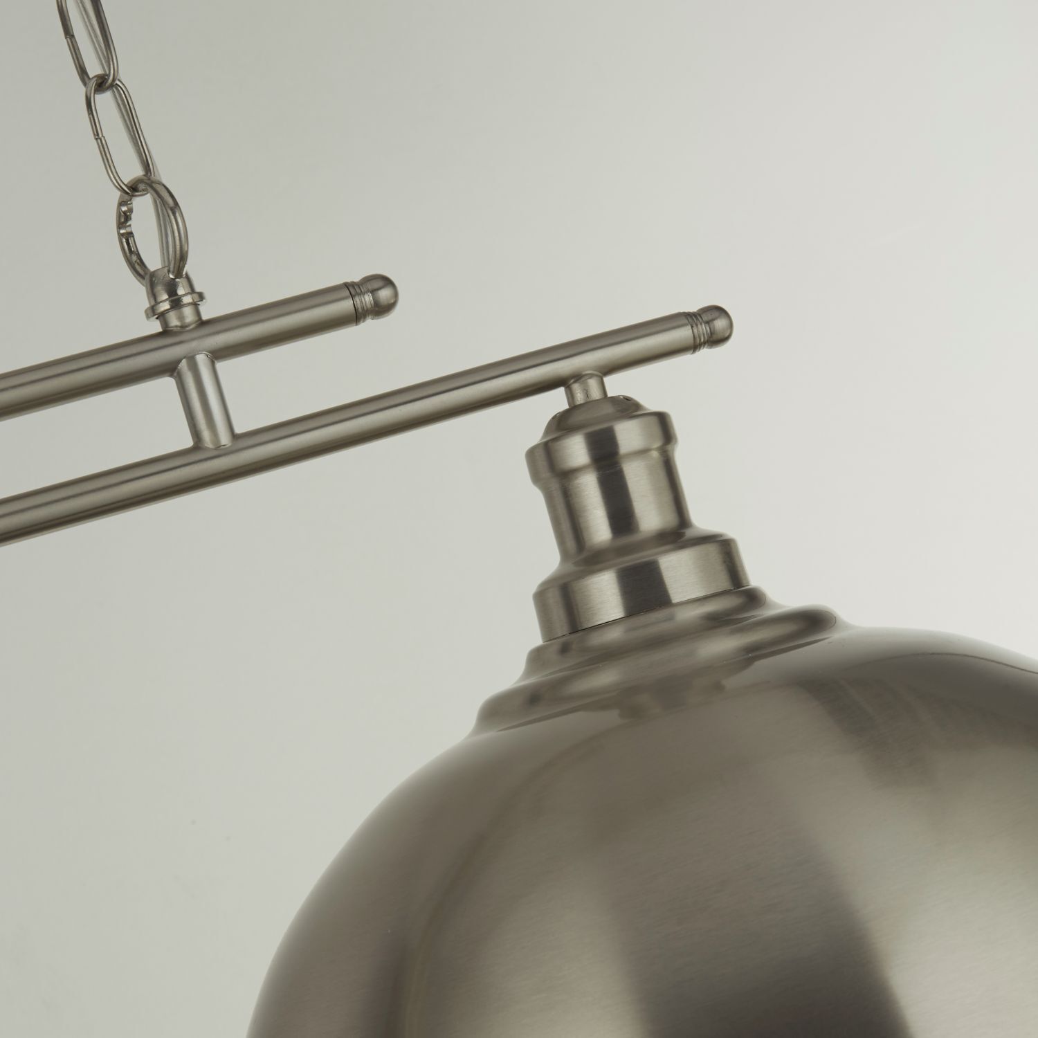 Suspension en métal L : 81,5 cm en argent 2 flammes E27