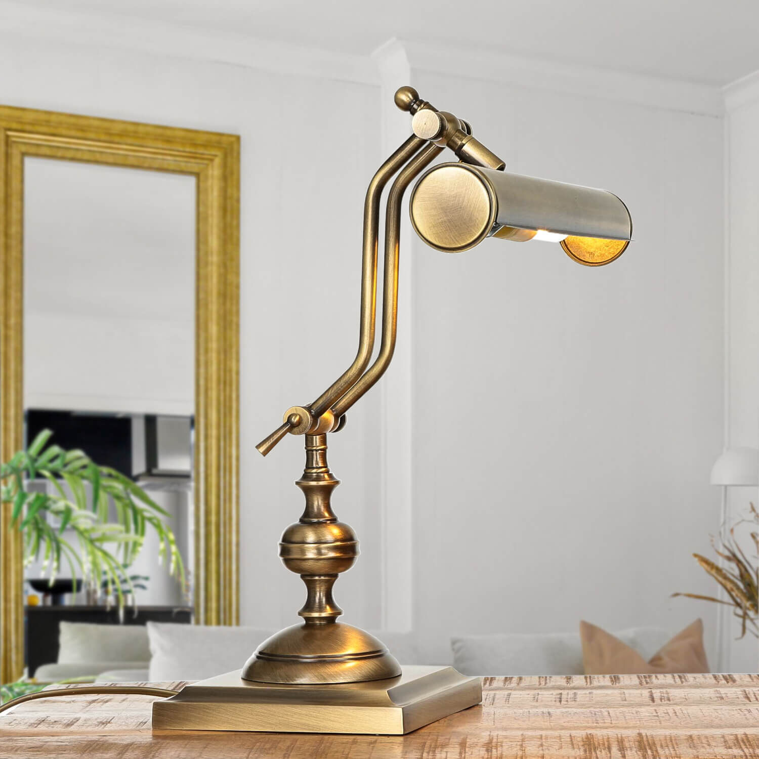 Lampe de table Bronze en laiton véritable Premium