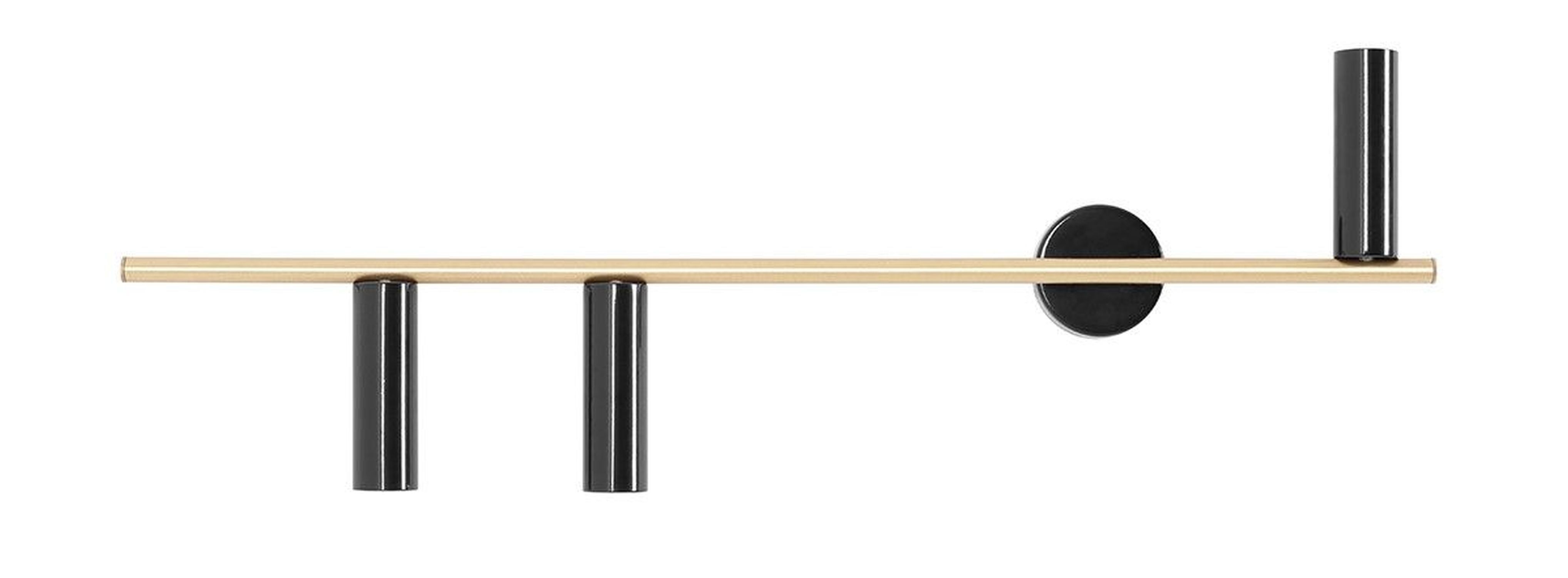 Lampe murale de style L:80 cm en métal laiton noir