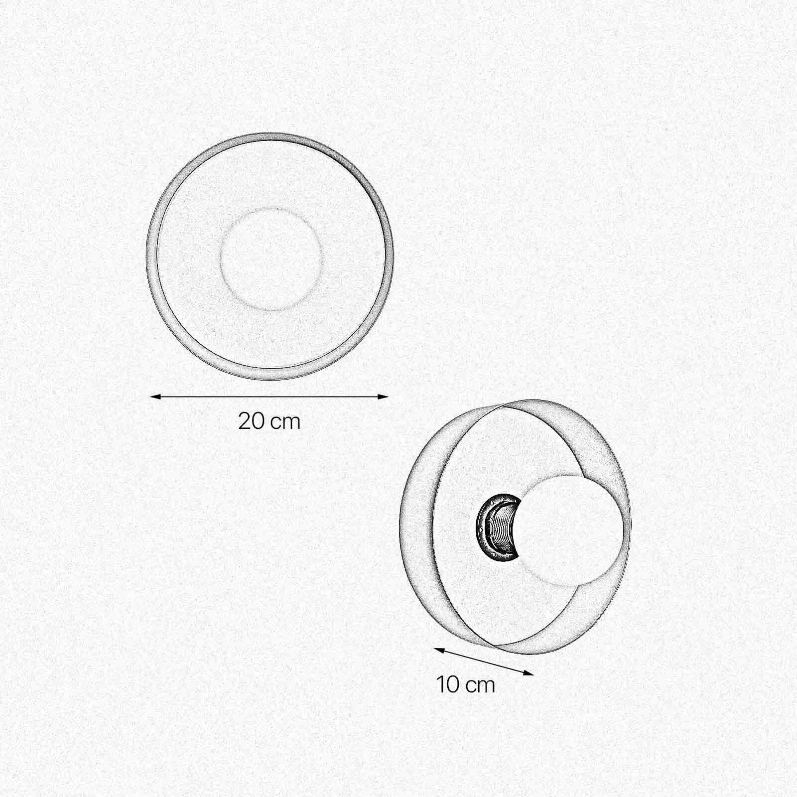 Applique ronde D : 20 cm en noir or rétro laiton fer Applique ronde D : 20 cm en noir or rétro laiton fer