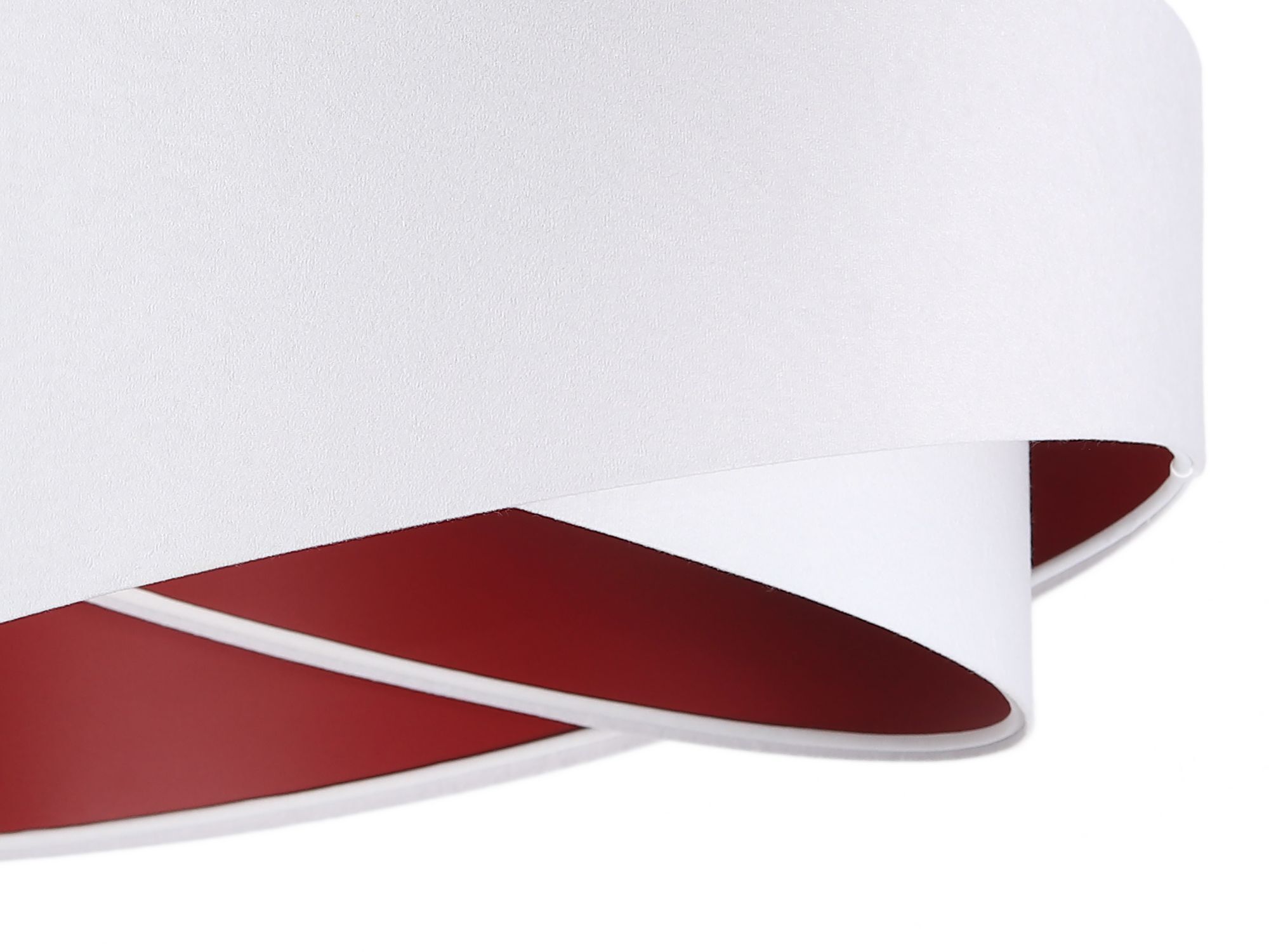 Lampe à suspendre BRANDO Blanc Rouge rond Ø50cm Table à manger