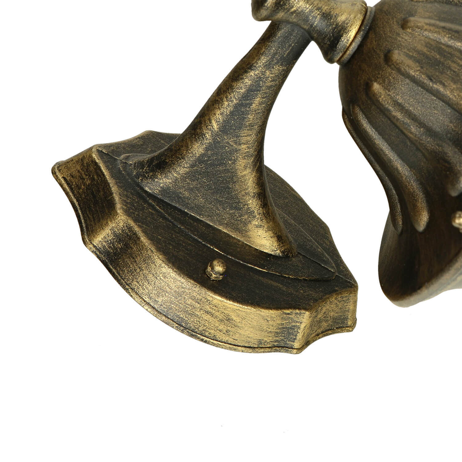 MILANO Außen Wandleuchte Gold Antik E27 rustikal bronze, statue, stand, base, ornament