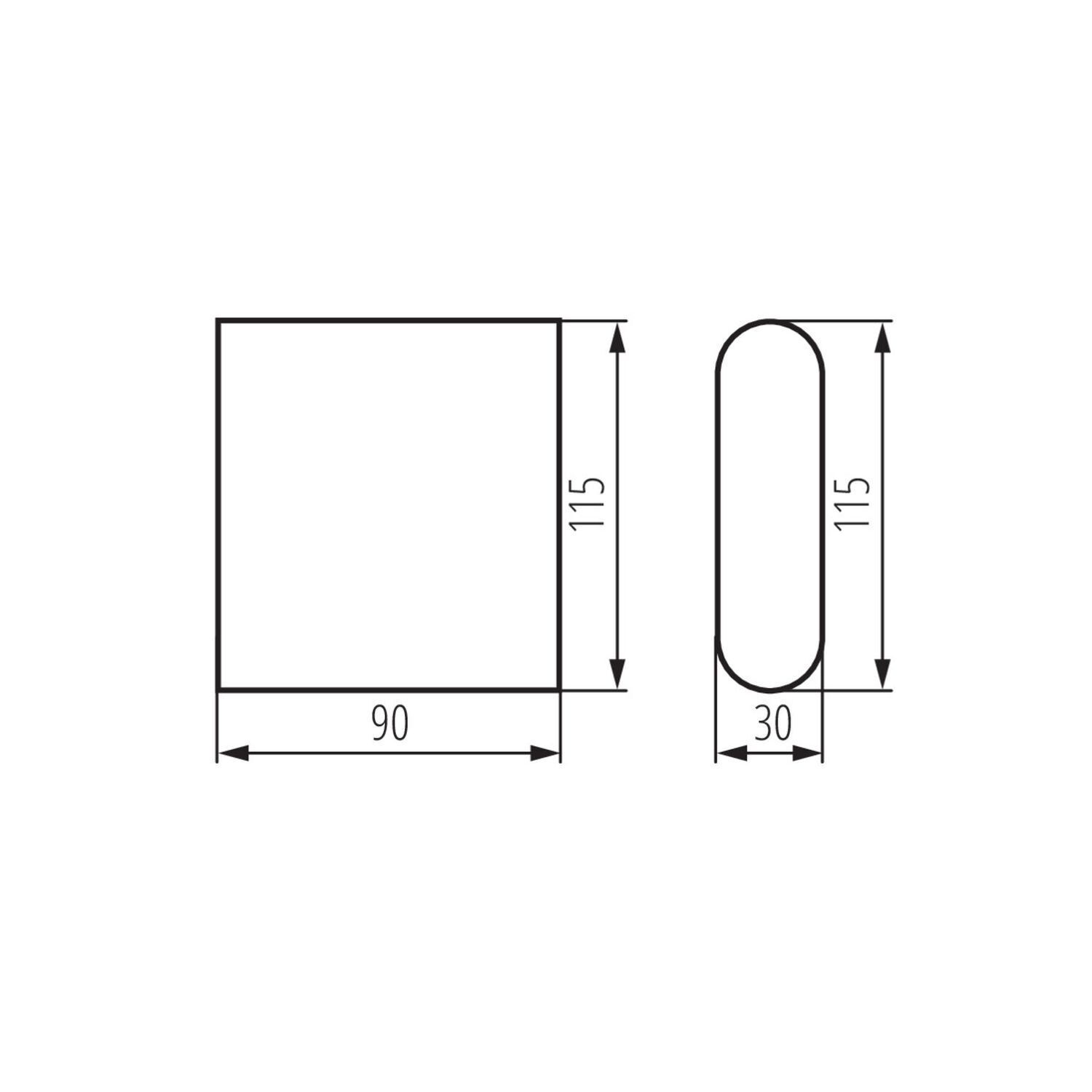 Lampe d'extérieur LED Up Down Gris Aluminium IP54 Façade