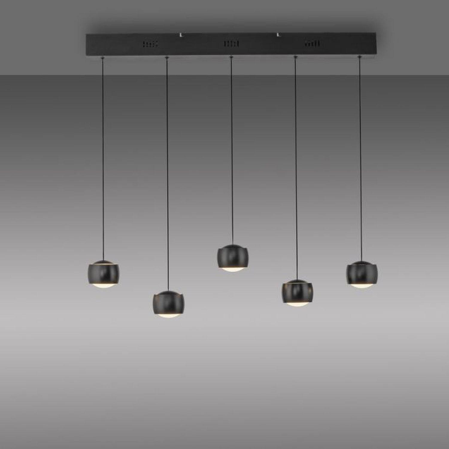 Suspension LED noir métal blanc chaud 3000 K 110 cm Lampe, Kronleuchter