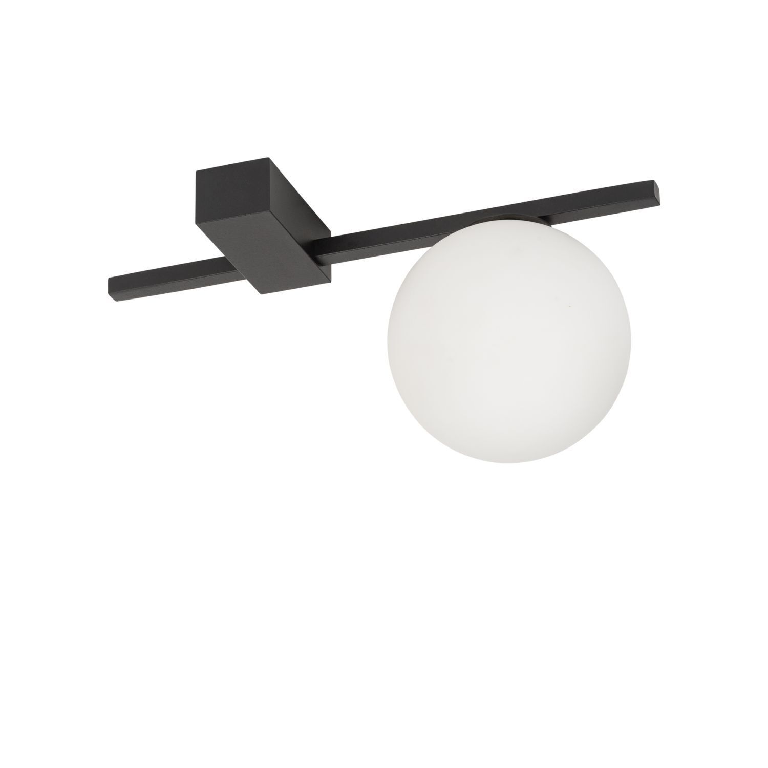 Plafonnier G9 Noir Blanc Verre Aluminium Moderne