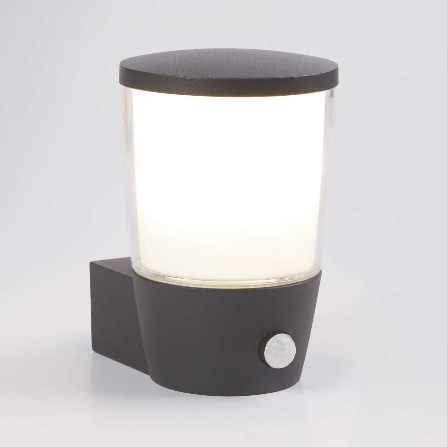 Lampe d'extérieur murale détecteur de mouvement IP44 E27 anthracite blanc