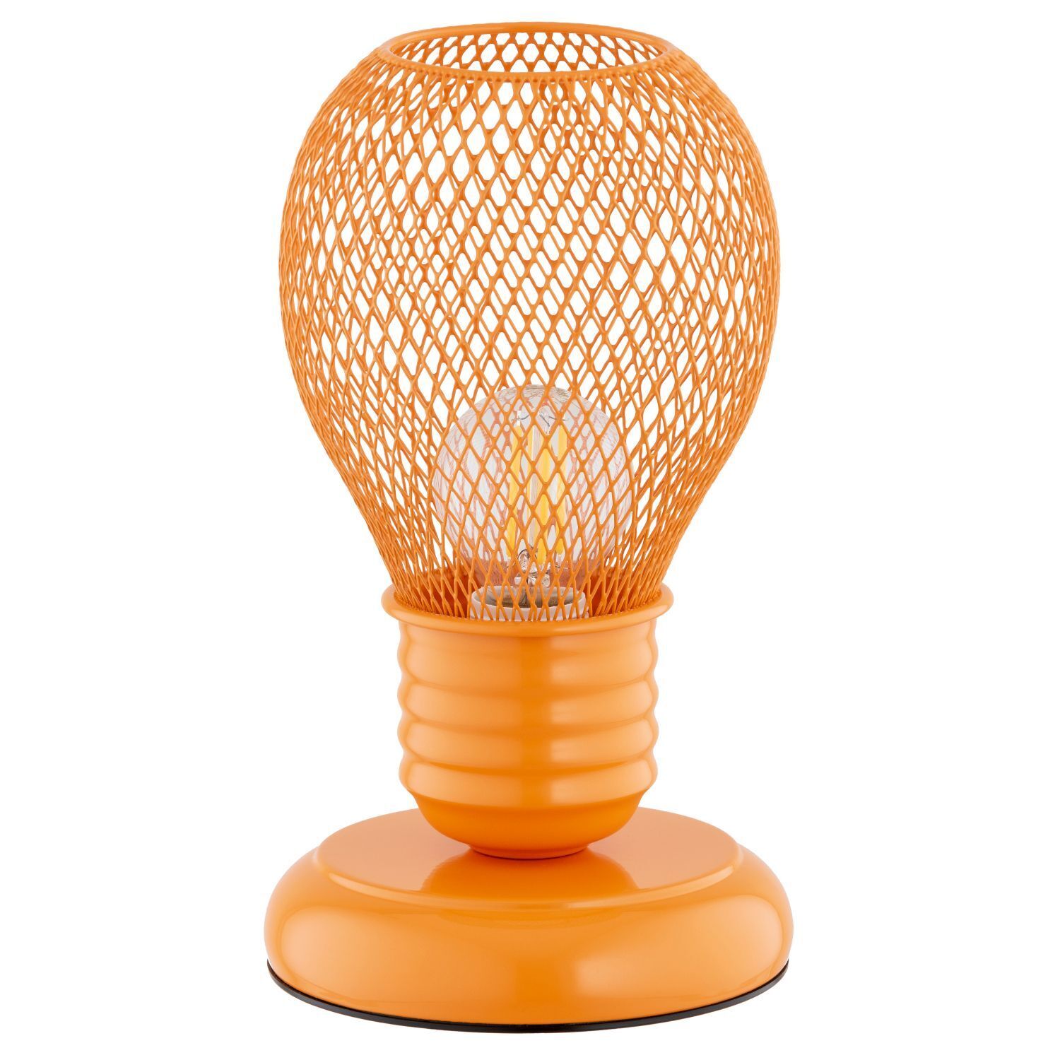 AF9457.2008 Lämpchen, Netzschirm, Glühbirne, Tischleuchte, Orange