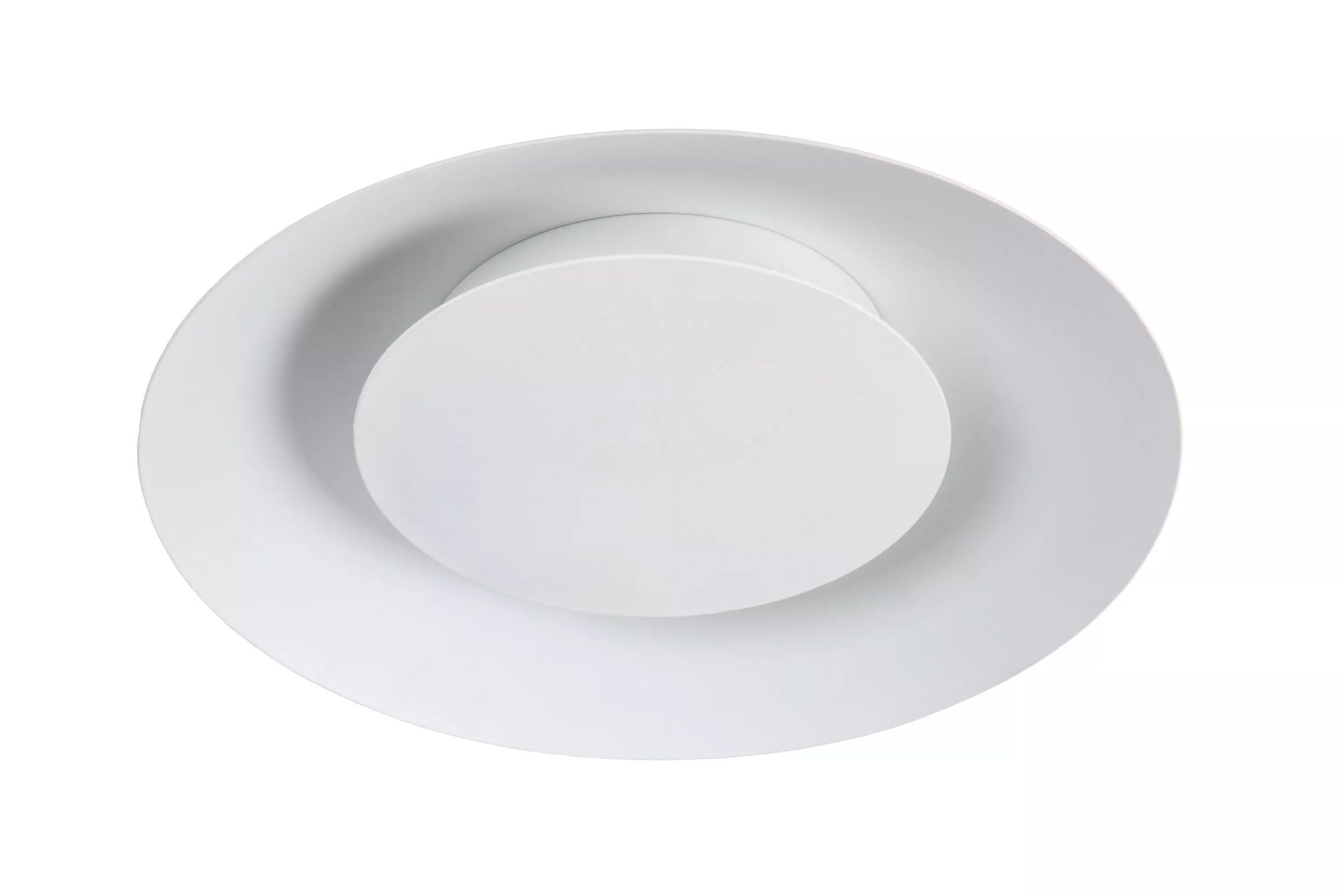LED Deckenlampe Metall Weiß Ø34 cm indirekt 12 W 2700 K Deckenleuchte, Kunst, Porzellan, Töpferei, Teller