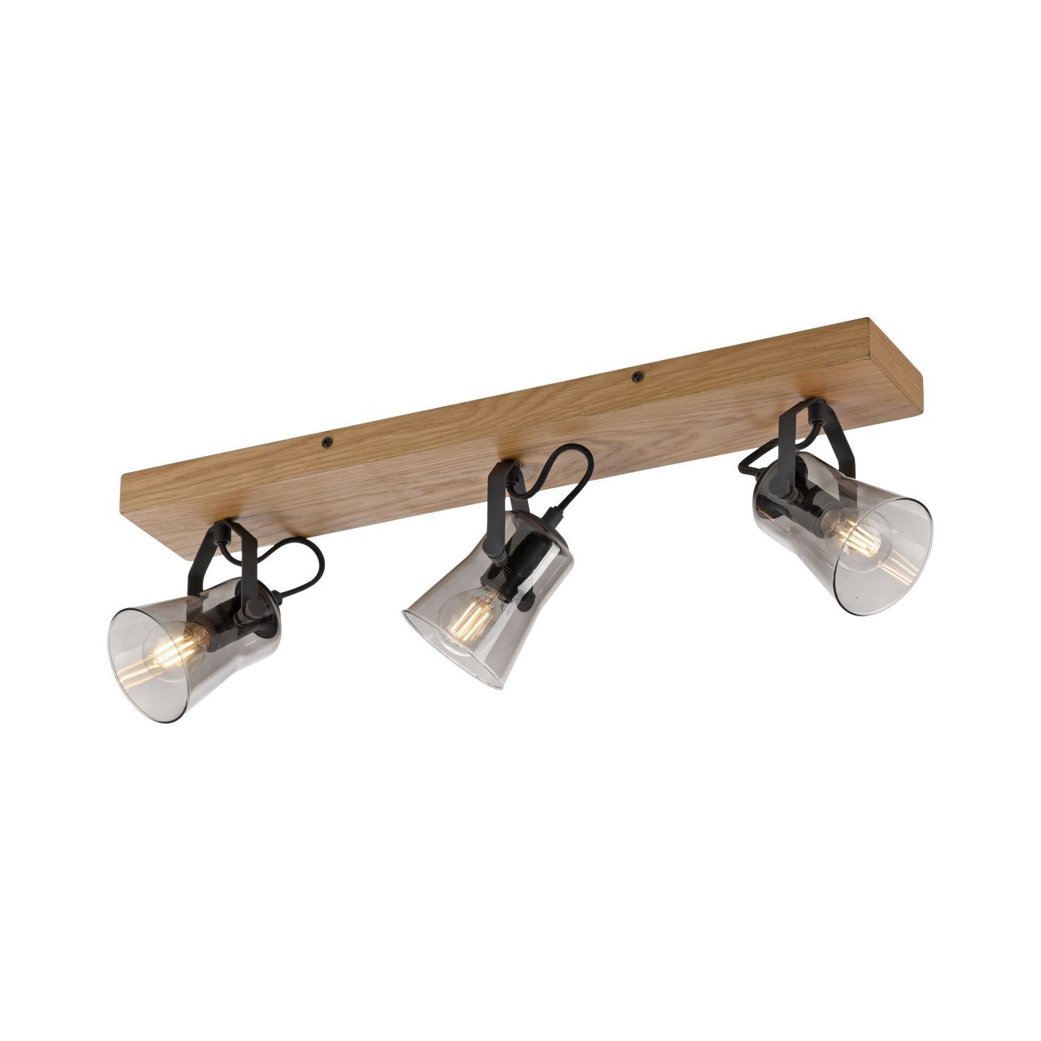 Spot de plafond réglable verre chêne E14 65 cm faible éblouissement Beleuchtung, Leuchte