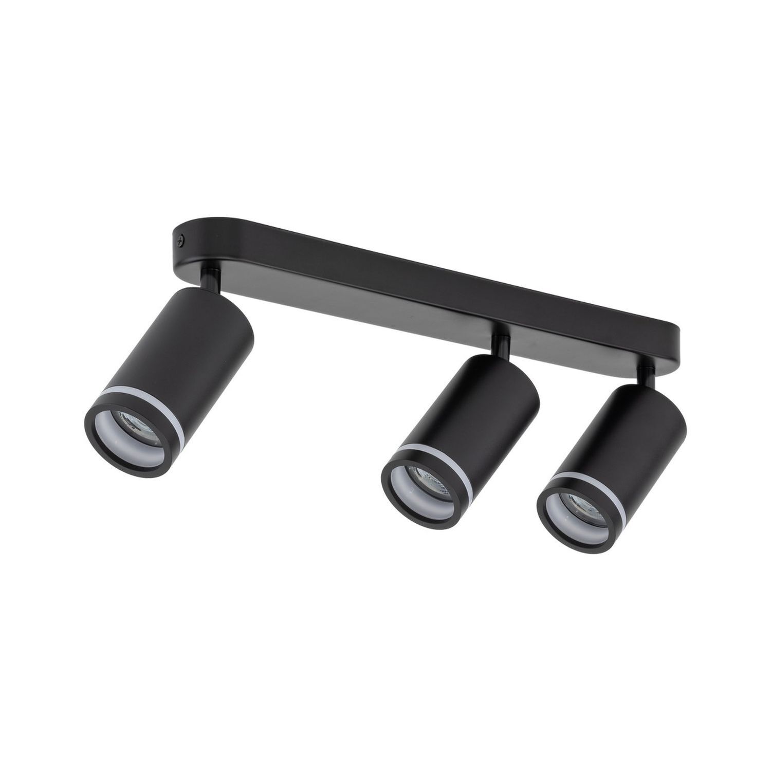 Projecteur de plafond 3 flammes noir 55 cm long métal GU10