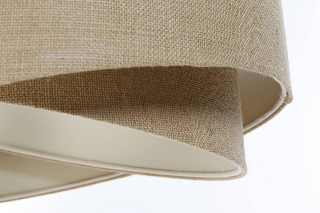 Lampe à suspendre Nature E27 ronde Ø 60 cm Tissu Moderne ajustable
