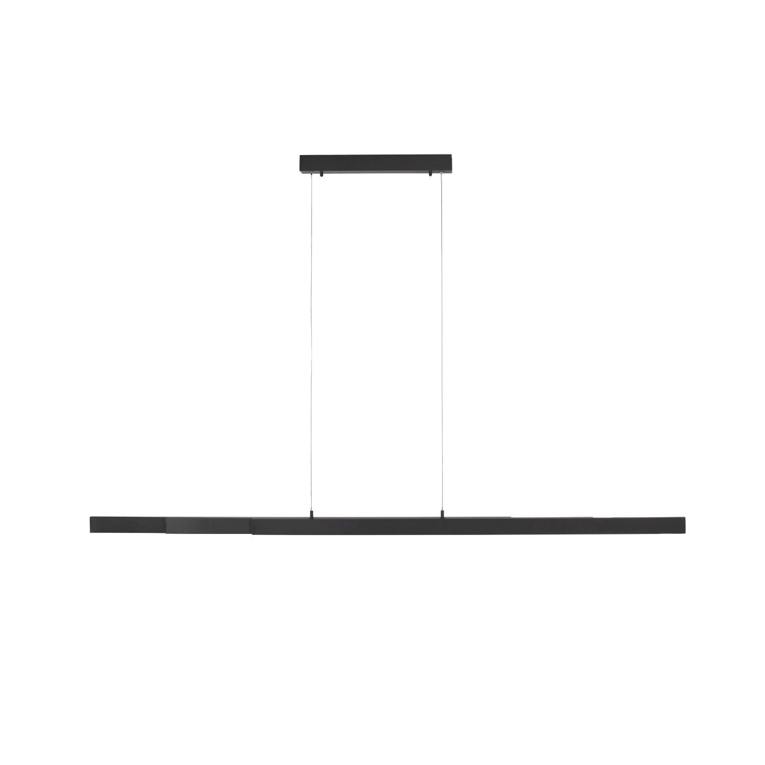 Suspension LED Anthracite Métal 13 W 165 cm allongée