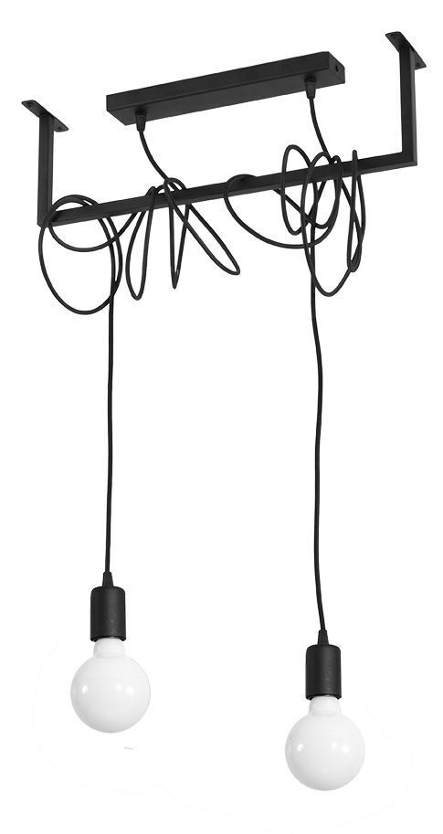 Lampe à suspendre noire réglable jusqu'à 150 cm E27