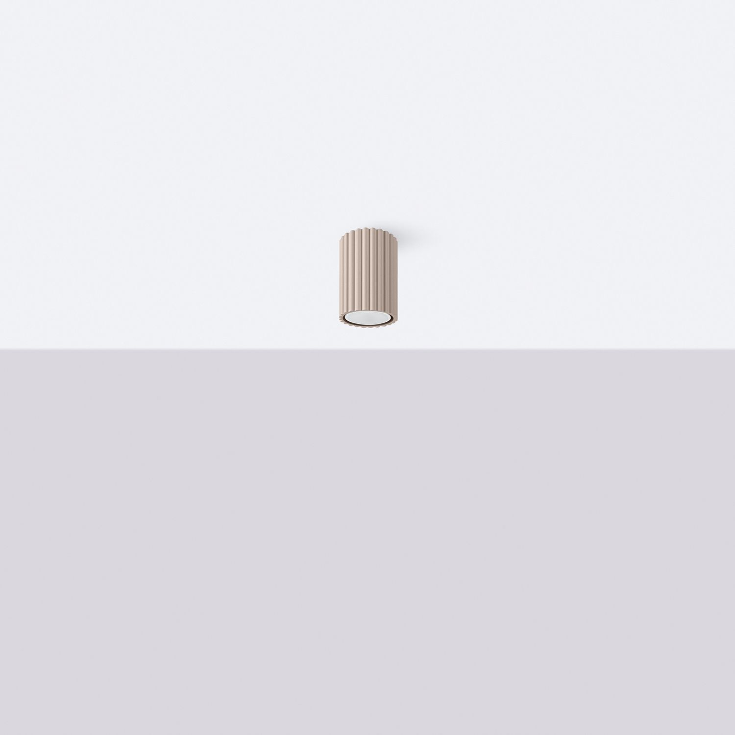 Deckenleuchte Aluminium Taupe GU10 Ø6,5 cm rund Zylinder
