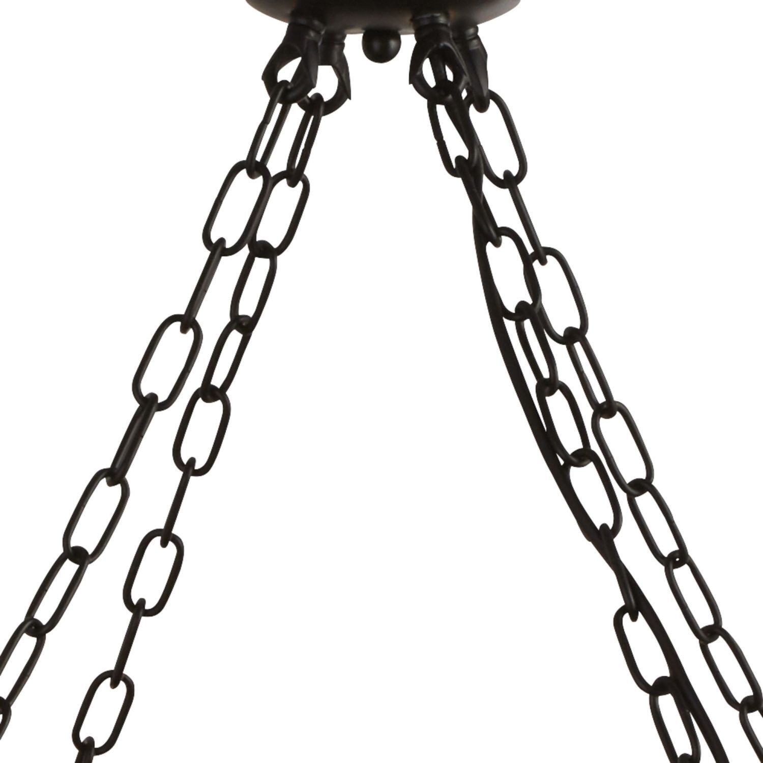 Lustre Rustique Fer Forgé Ø 80 cm Noir 8x E14