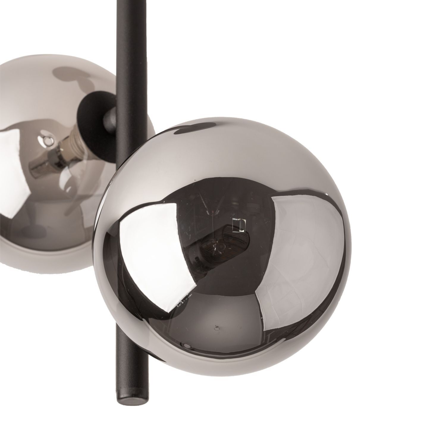 Plafonnier verre métal 2 flammes G9 gris noir Beleuchtung, Kugel