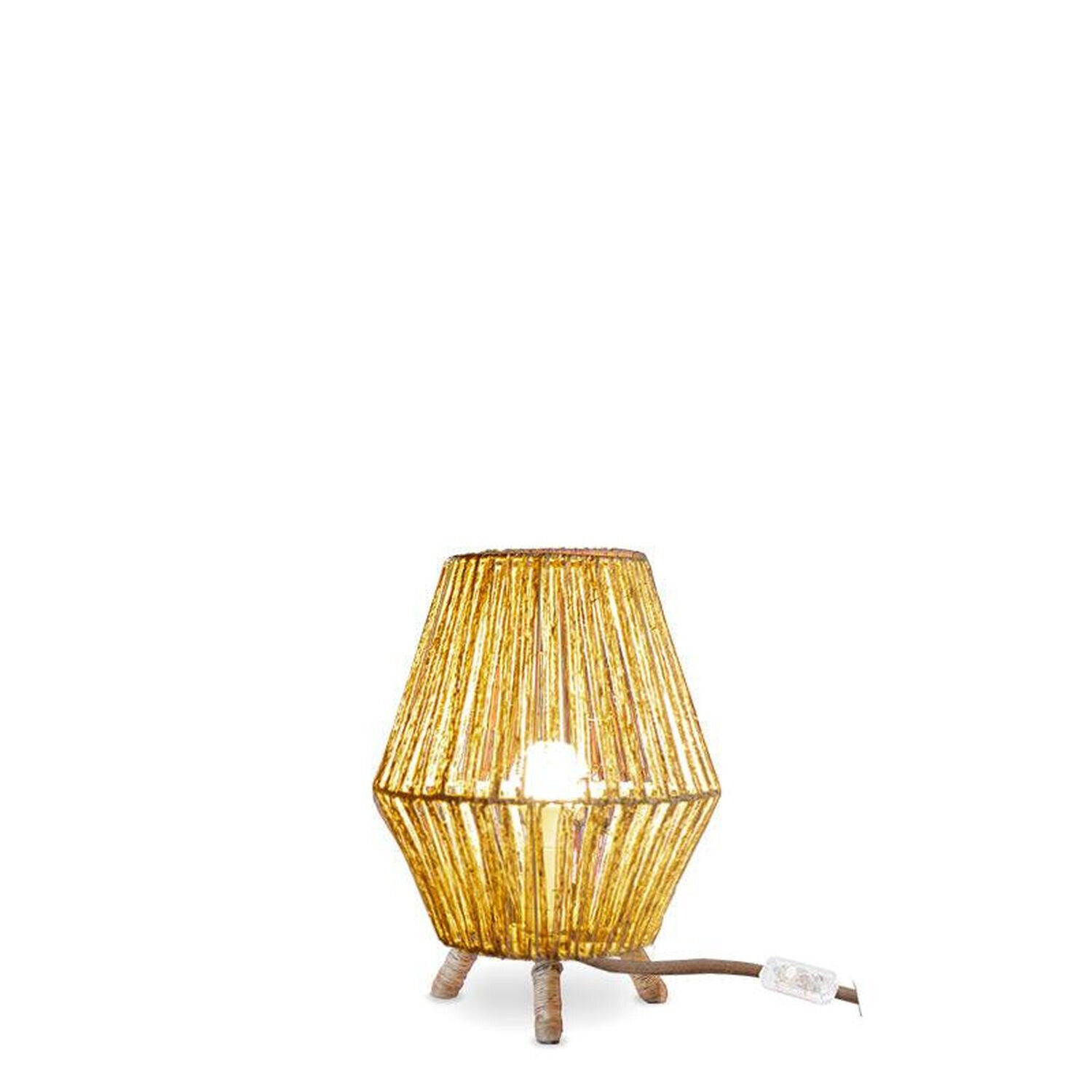Lampe d'appoint Trépied en rotin H : 32,5 cm E27 YILAN Lampe, Lampenschirm