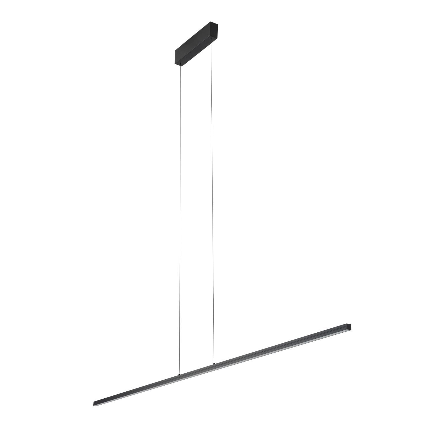 Lampe LED à suspendre noire métal 4000 K 1700 lm L : 180 cm