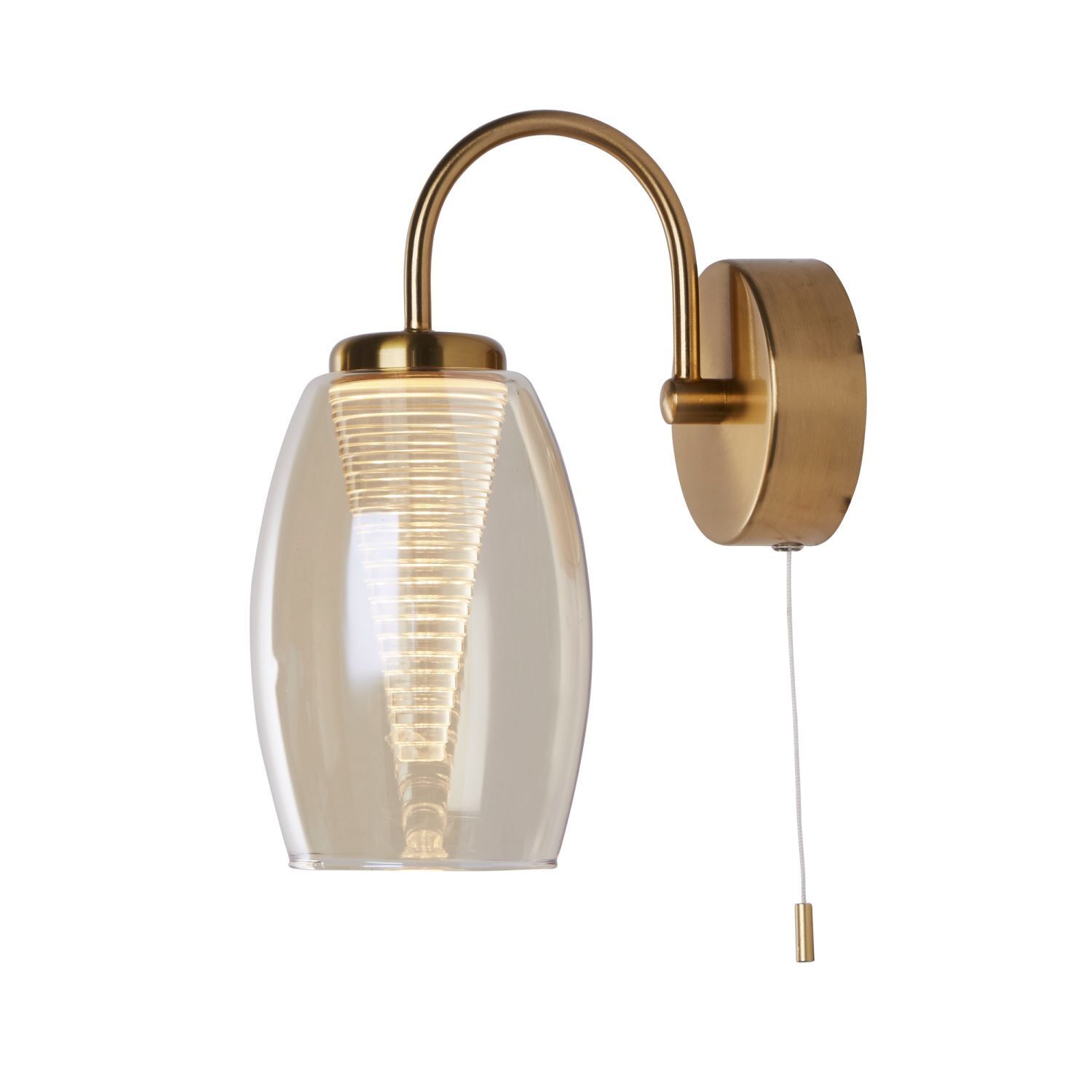 Applique murale LED en bronze champagne 3000 K avec interrupteur