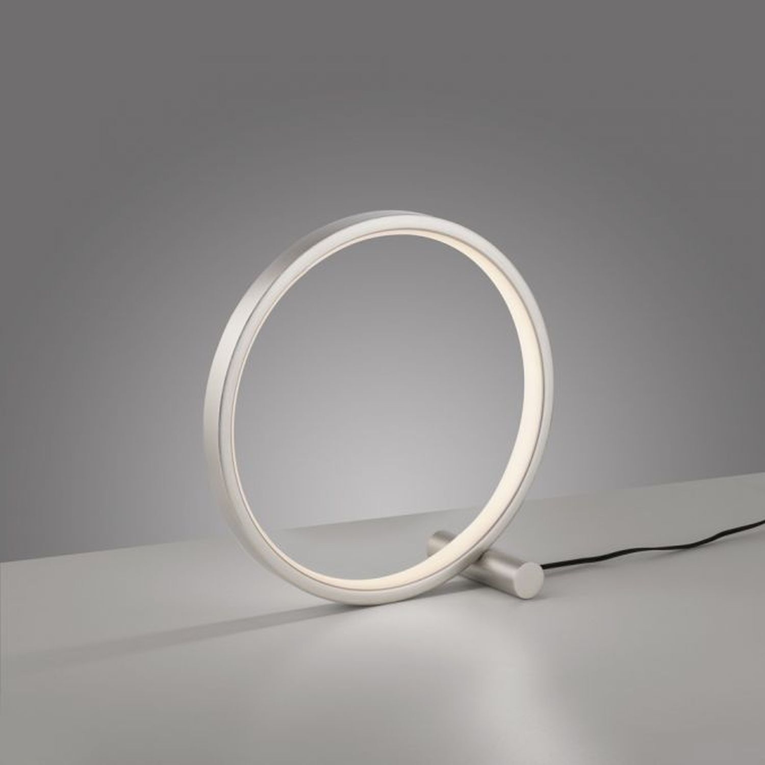 Lampe de table LED Argent Métal Anneau H:25,5 cm 3000 K 10 W