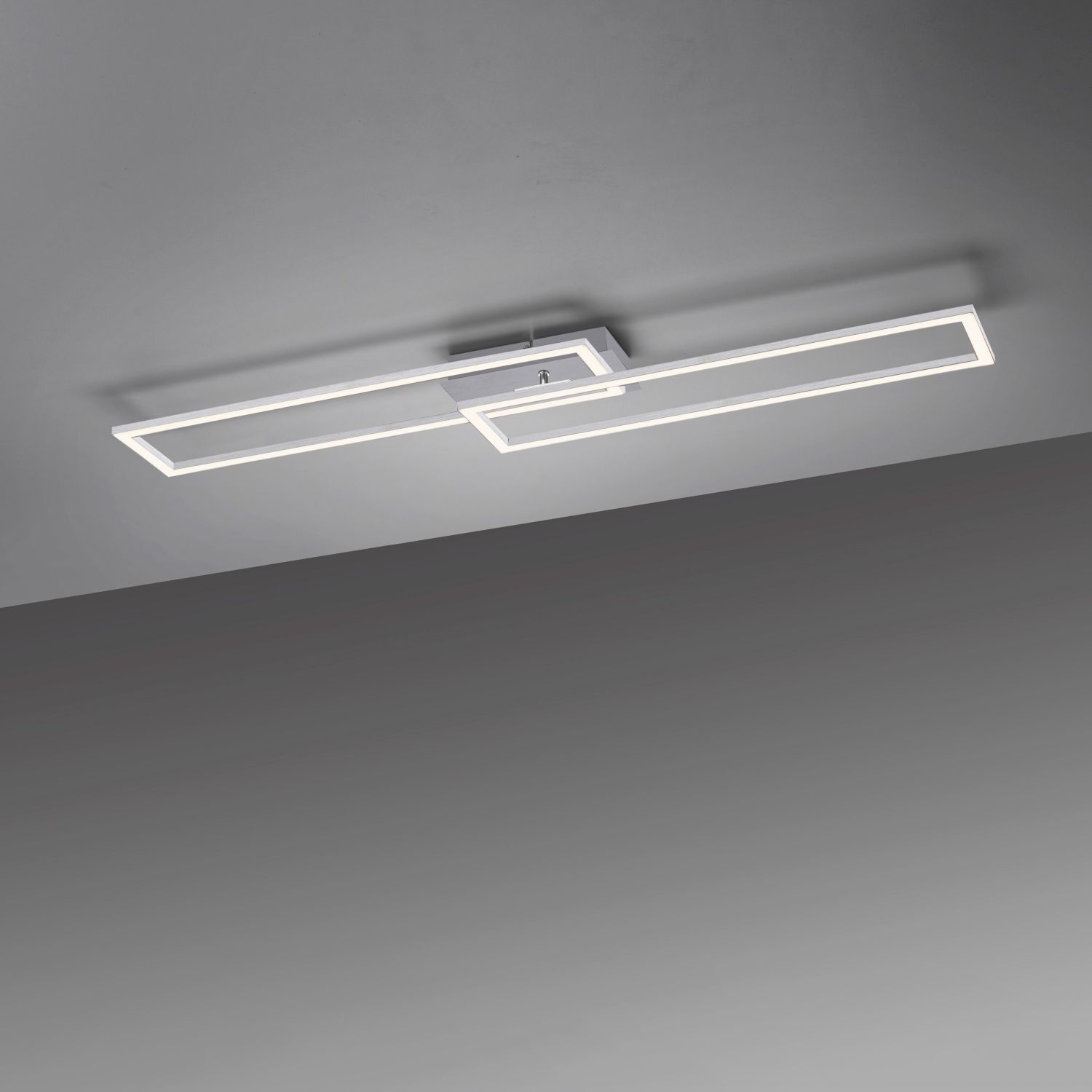 Plafonnier LED à intensité variable en acier 3000 K L:102 cm