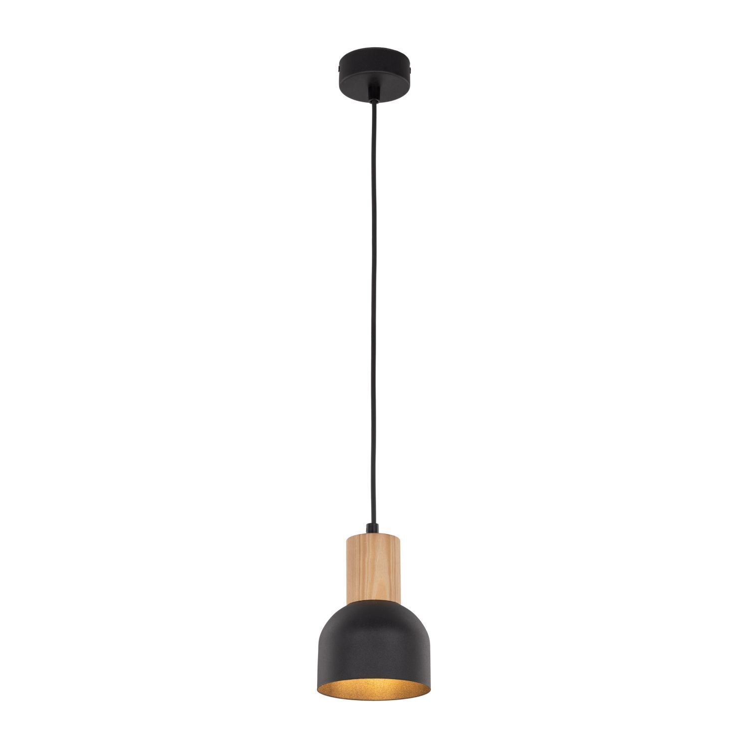 Suspension métal bois Ø 11,5 cm petit E27 Scandinave Lampe, Deckenleuchte