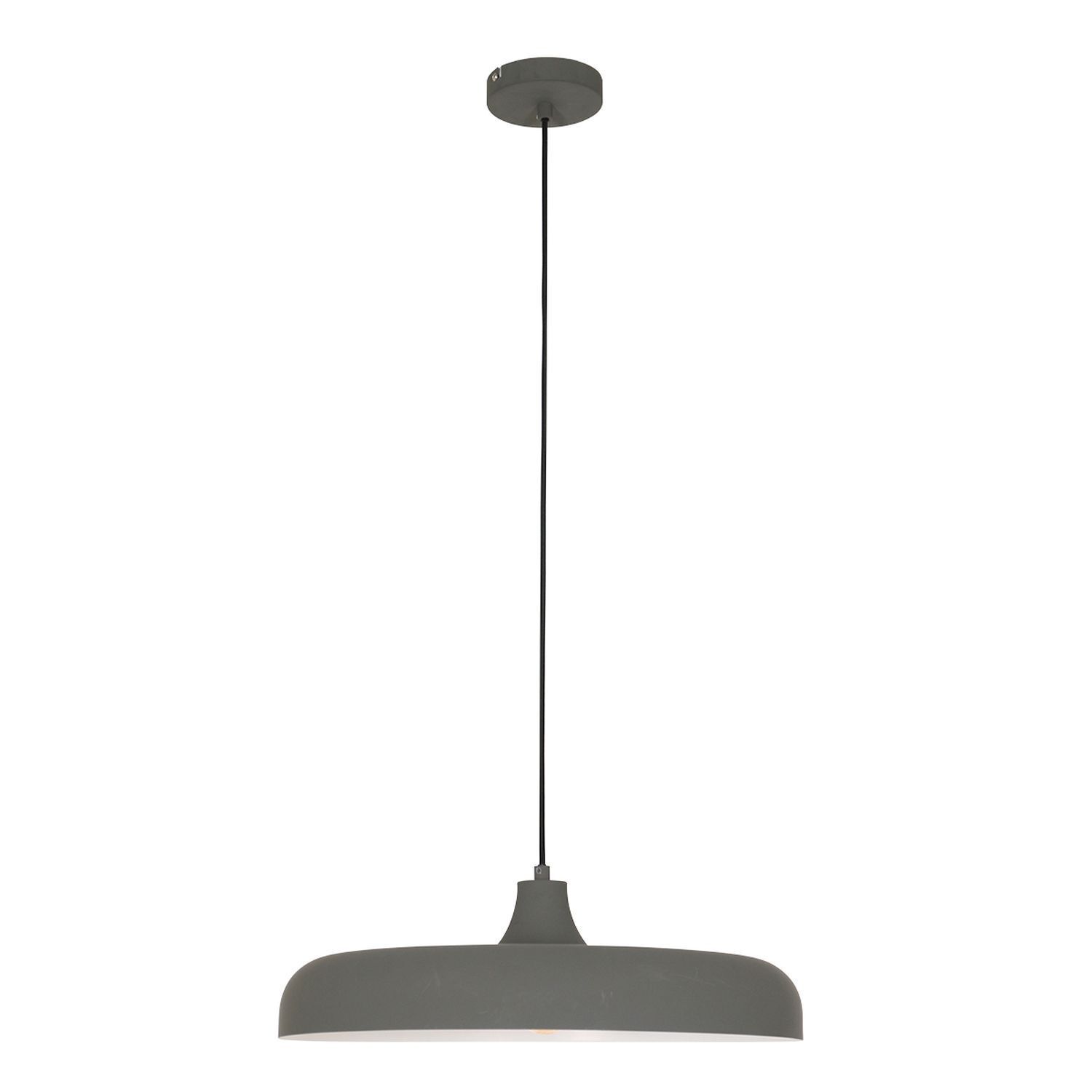 Lampe à suspendre Métal Gris L:50 cm rond E27 Design moderne